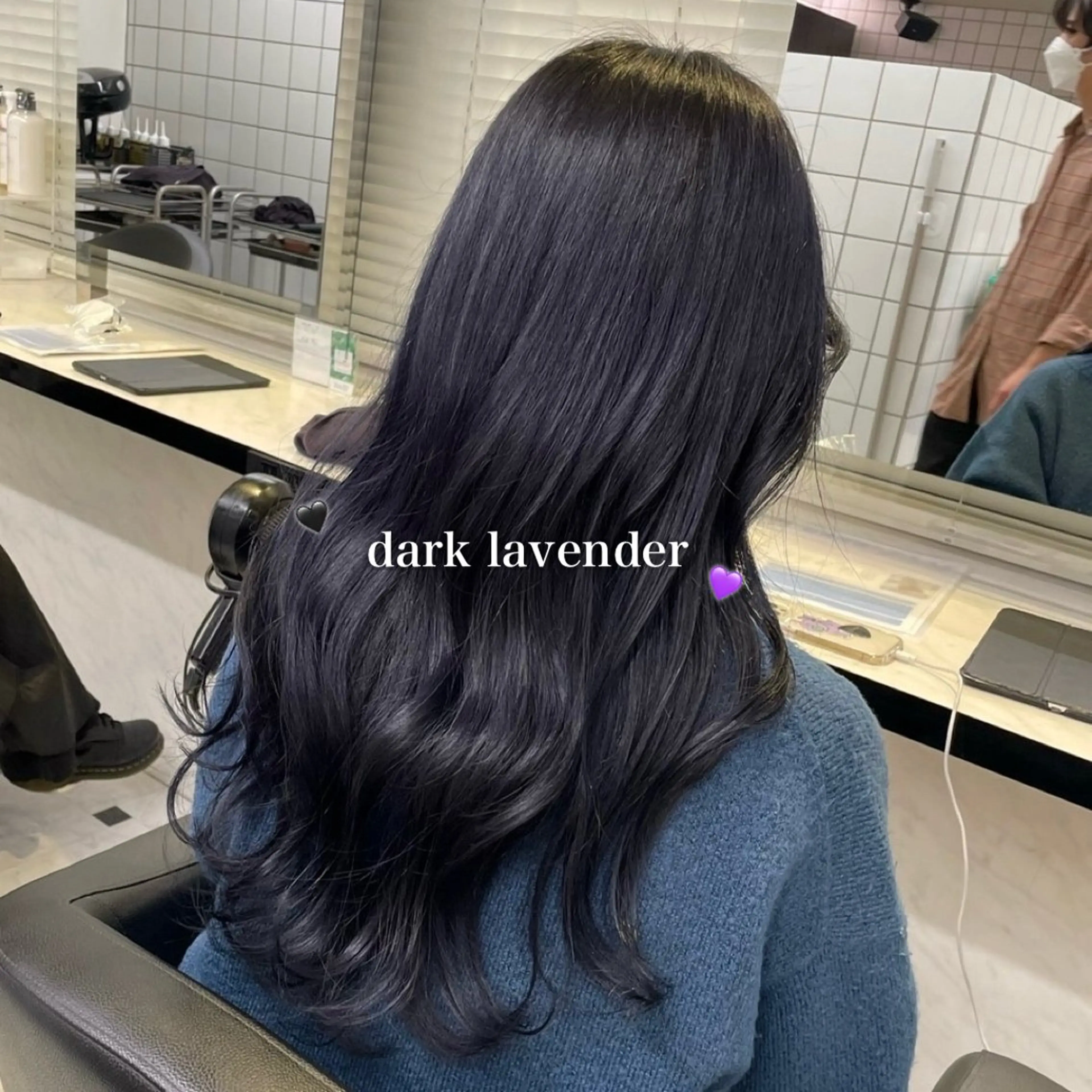 ロング カラー 韓国っぽ♡寒色/暗髪 🫧MOEKA🦋のヘアスタイル