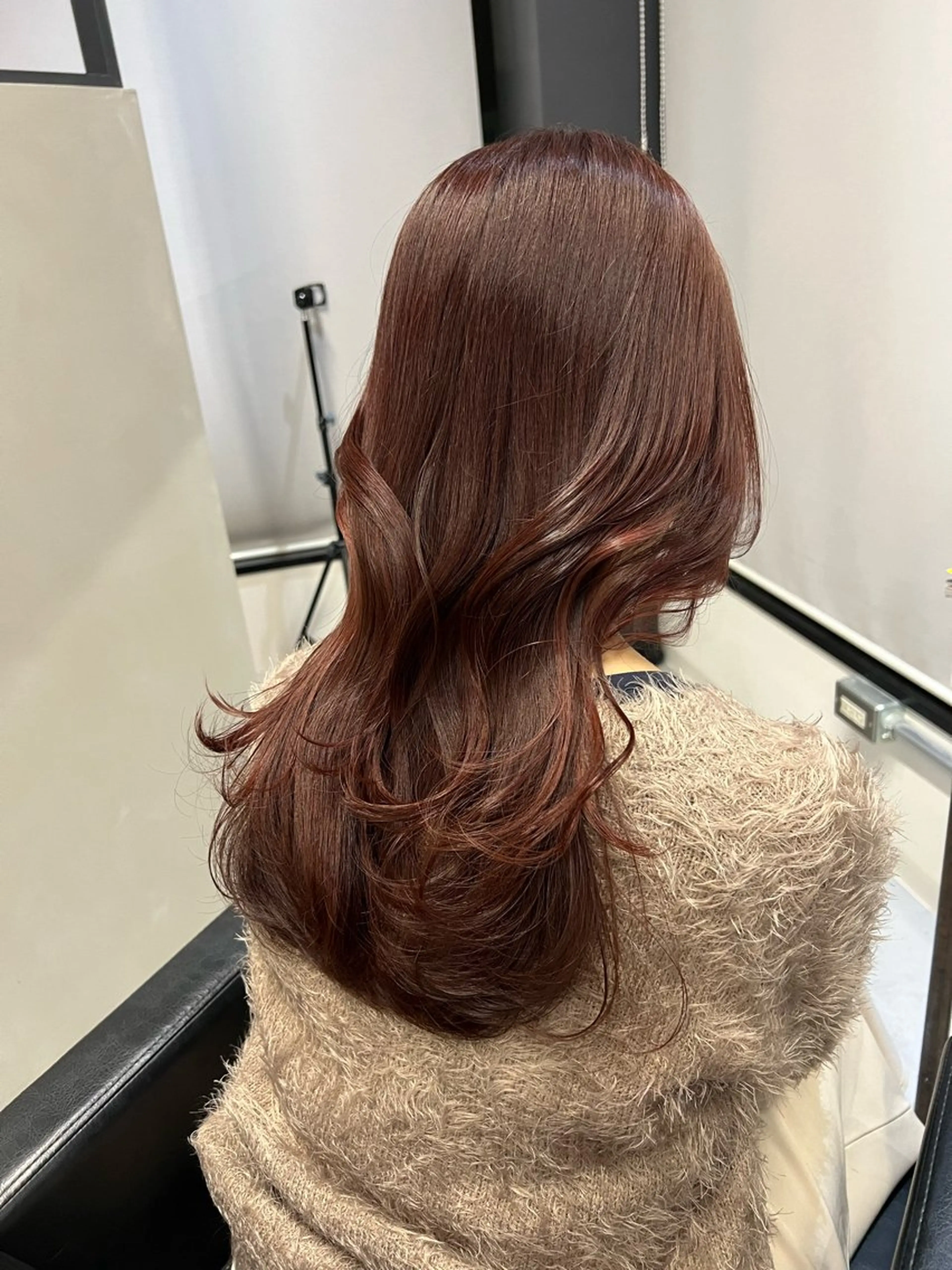 セミロング カラー 韓国ヘア🇰🇷 中島志菜のヘアスタイル