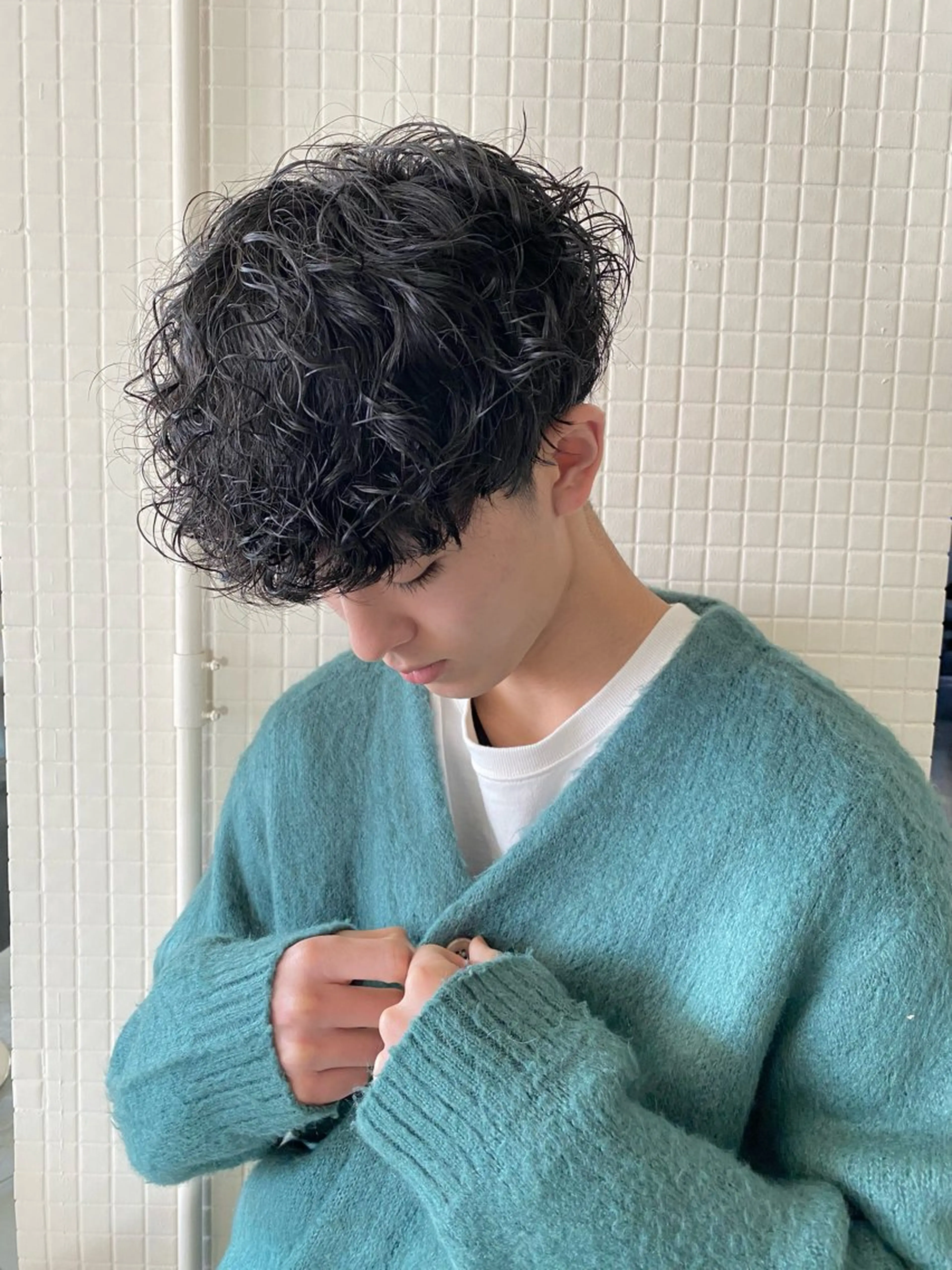 ショート パーマ メンズ カット パーマ 7Bridge所属・7Bridge 小西貫太のヘアスタイル