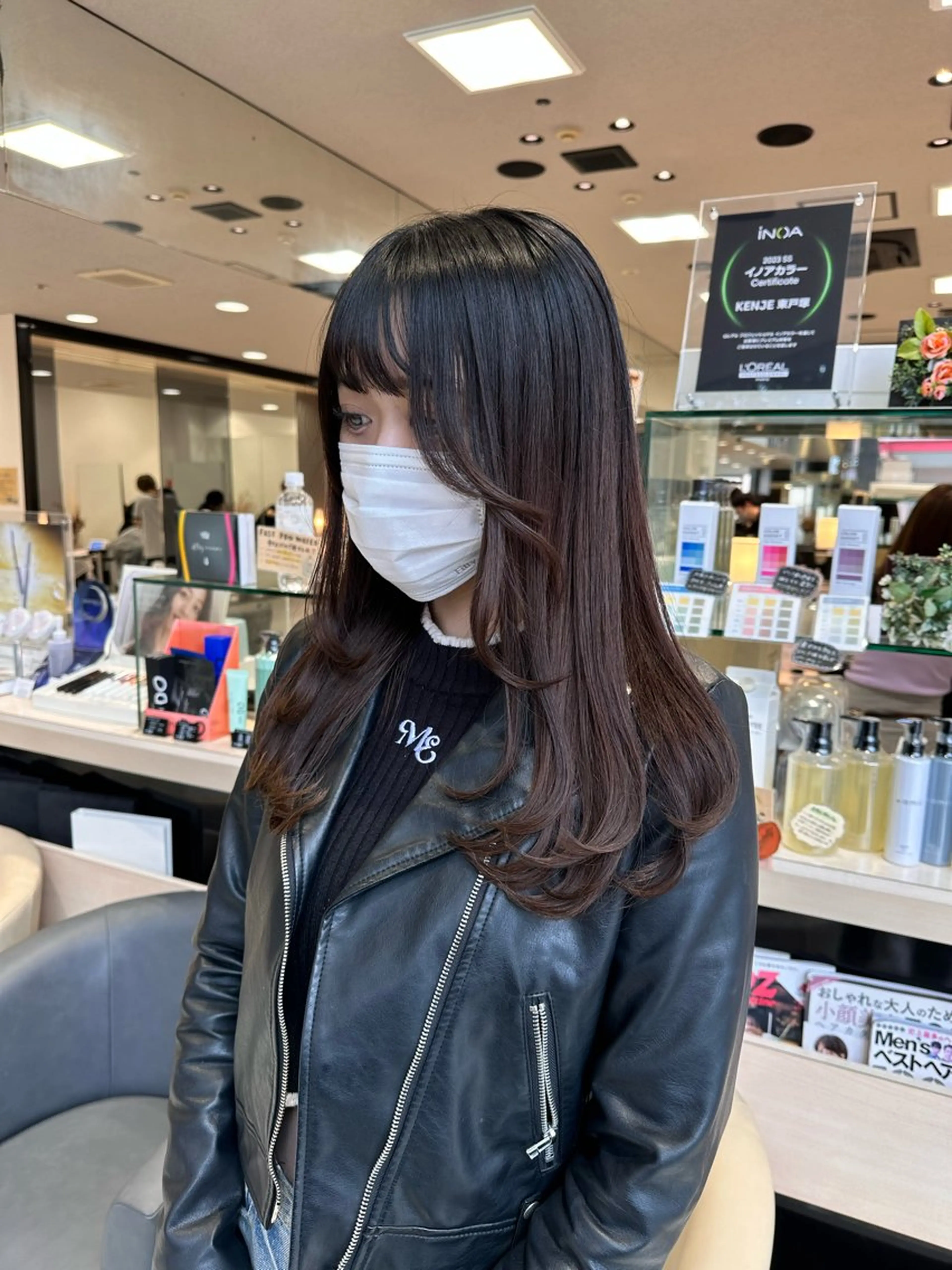 ロング ロングレイヤー レイヤーカット ロング カット ヘアカラー クロスパーマ/うる艶 カラー/Kurumiのヘアスタイル