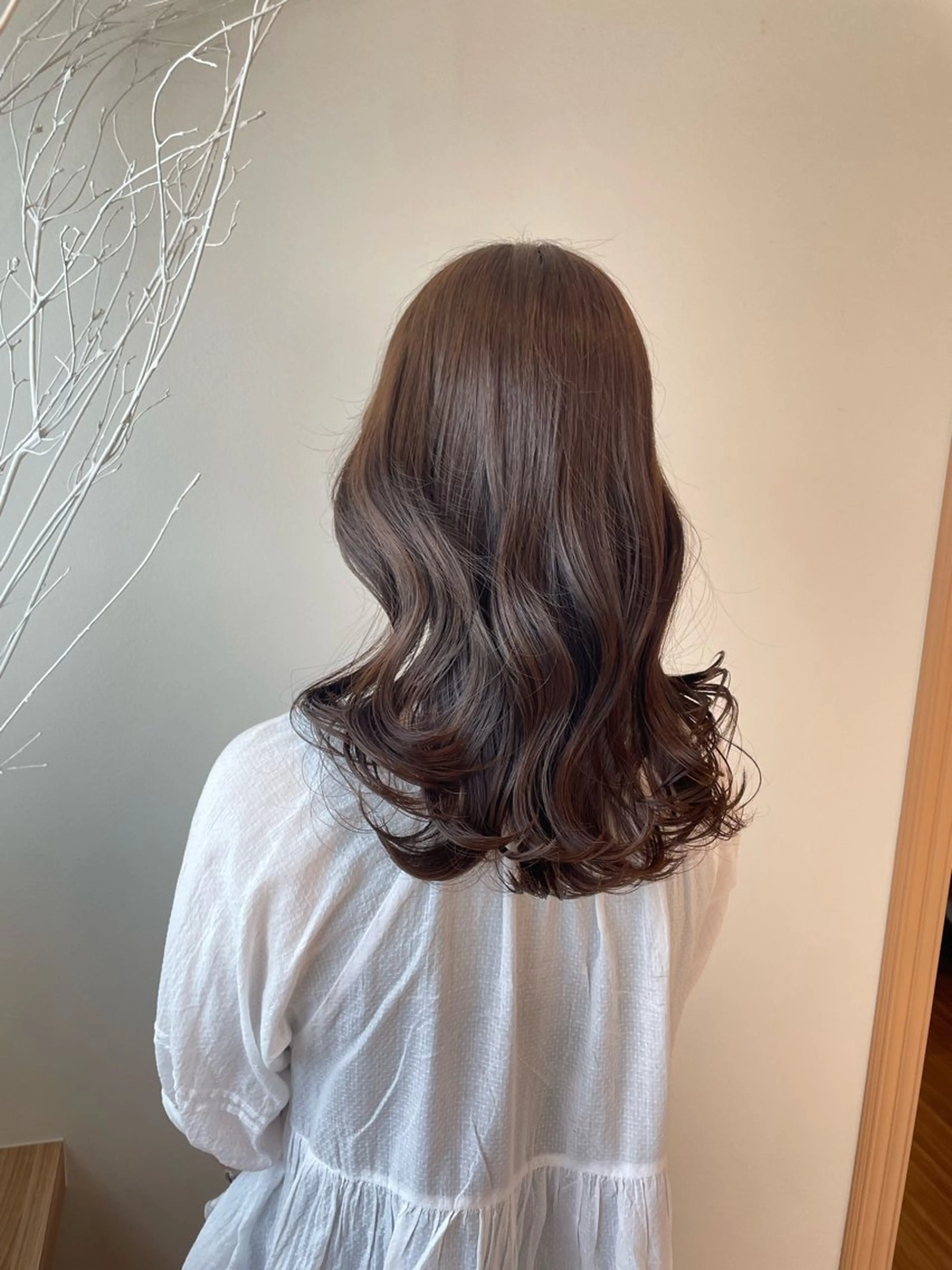 セミロング カラー カット ヘアカラー Osoko Hiyoriのヘアスタイル