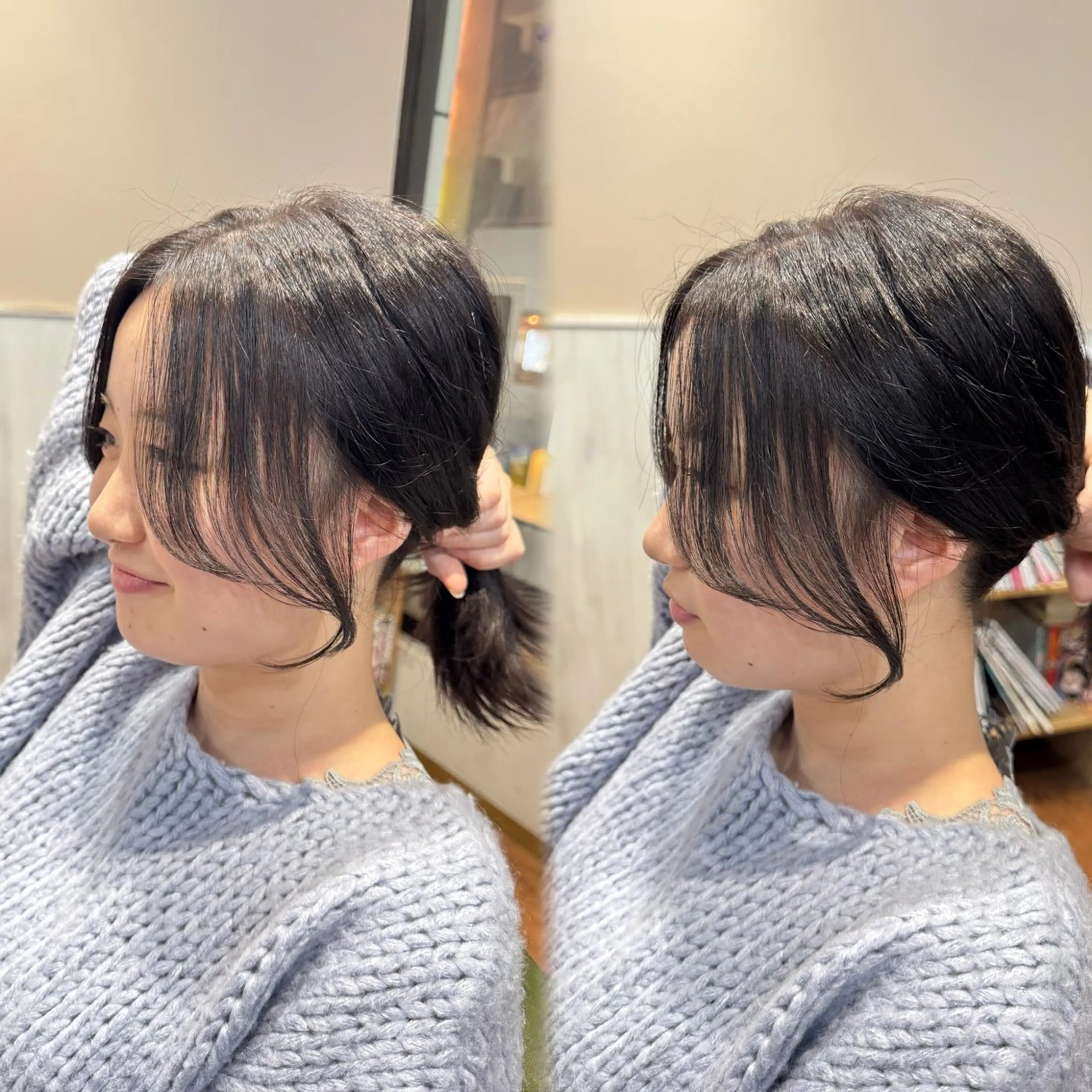 ミディアム カット ヘアカラー 韓国ヘア特化型美容師 MITSUI🇰🇷のヘアスタイル