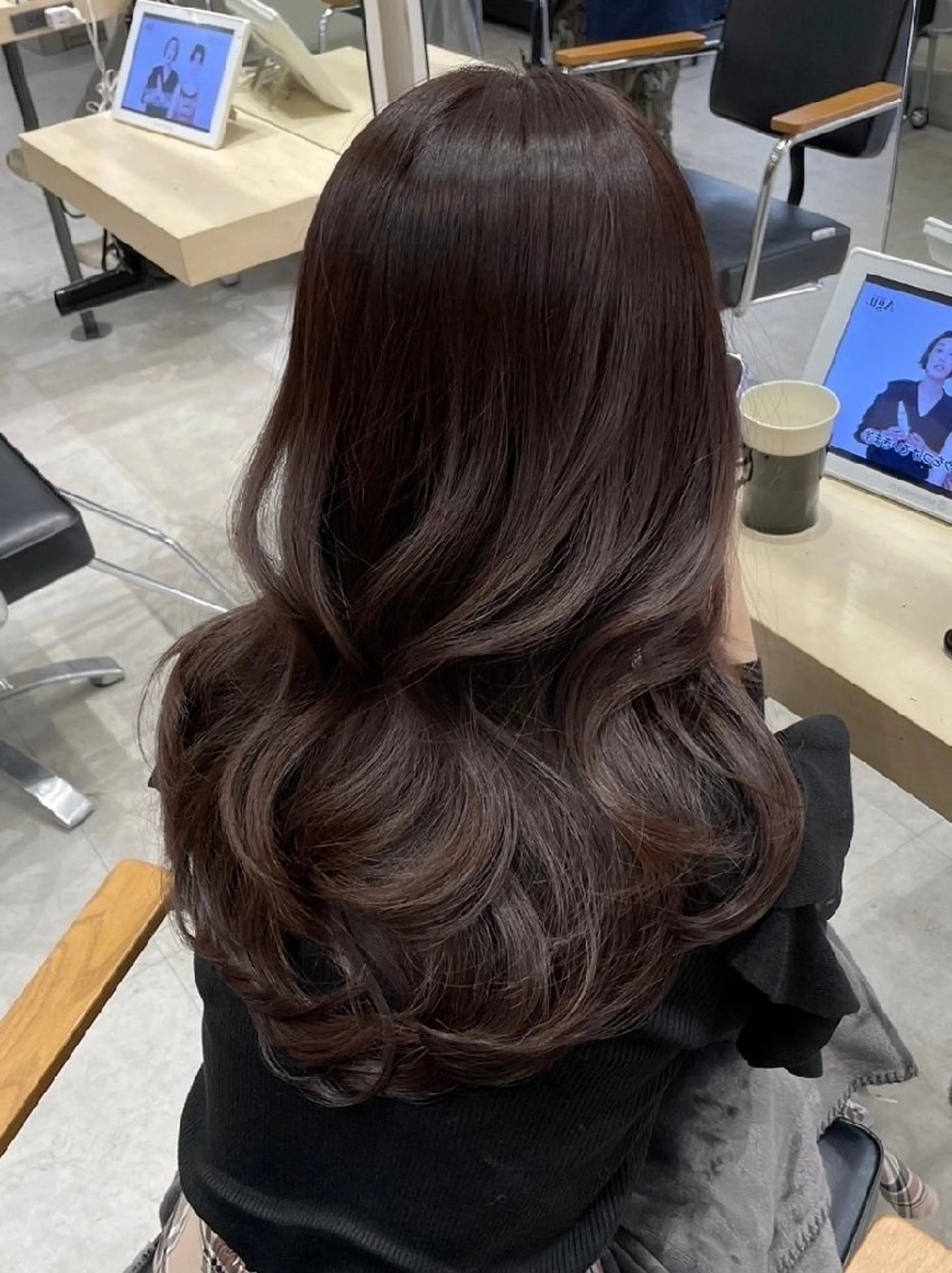 ロング カラー ブラウンカラー カット ヘアカラー トリートメント SOYON豊田市駅店所属・髪質改善/ 上村旺武のヘアスタイル