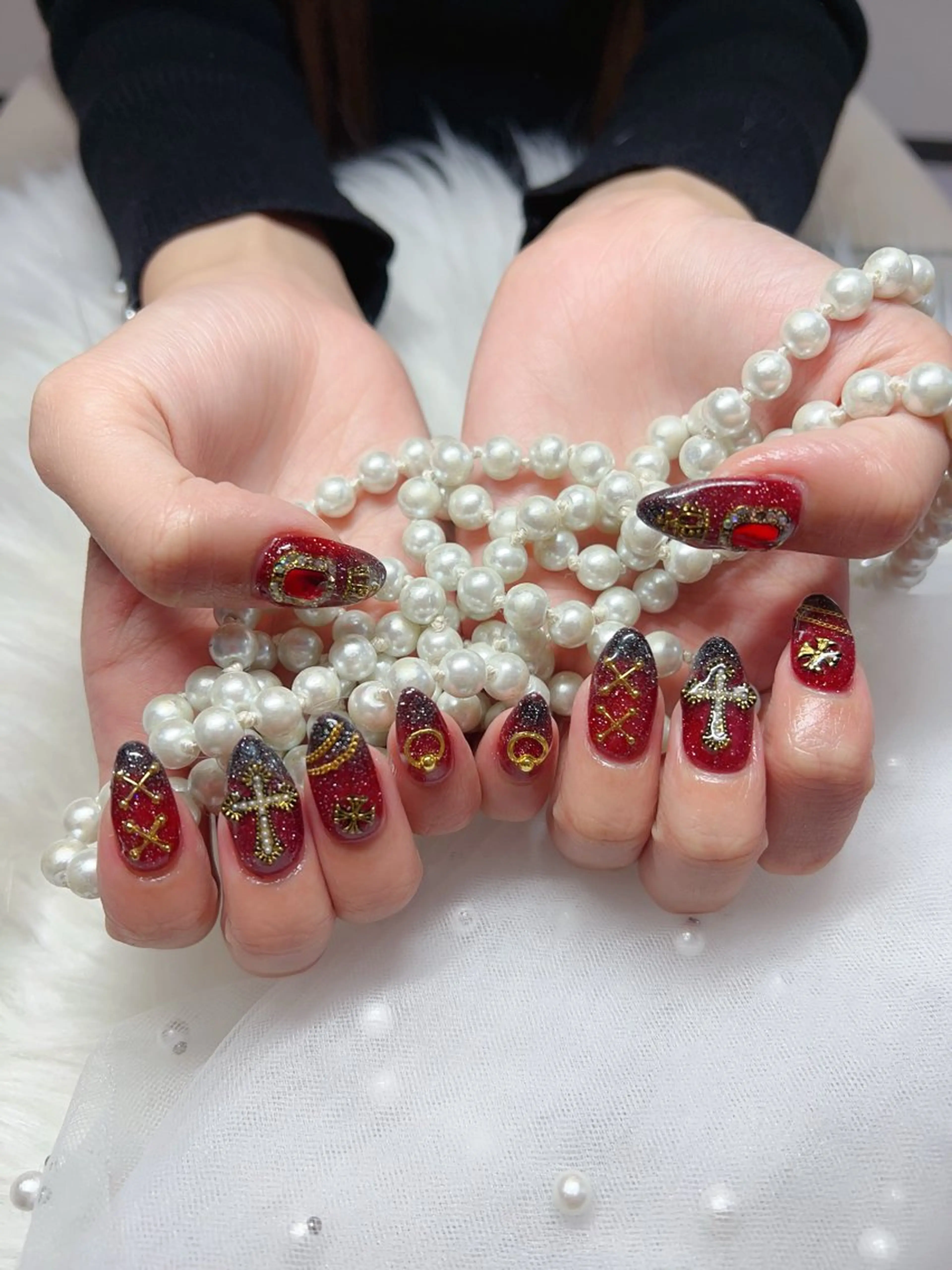 ロング ハンドネイル ハンドケア 💜MIYA nail川崎店のネイルデザイン