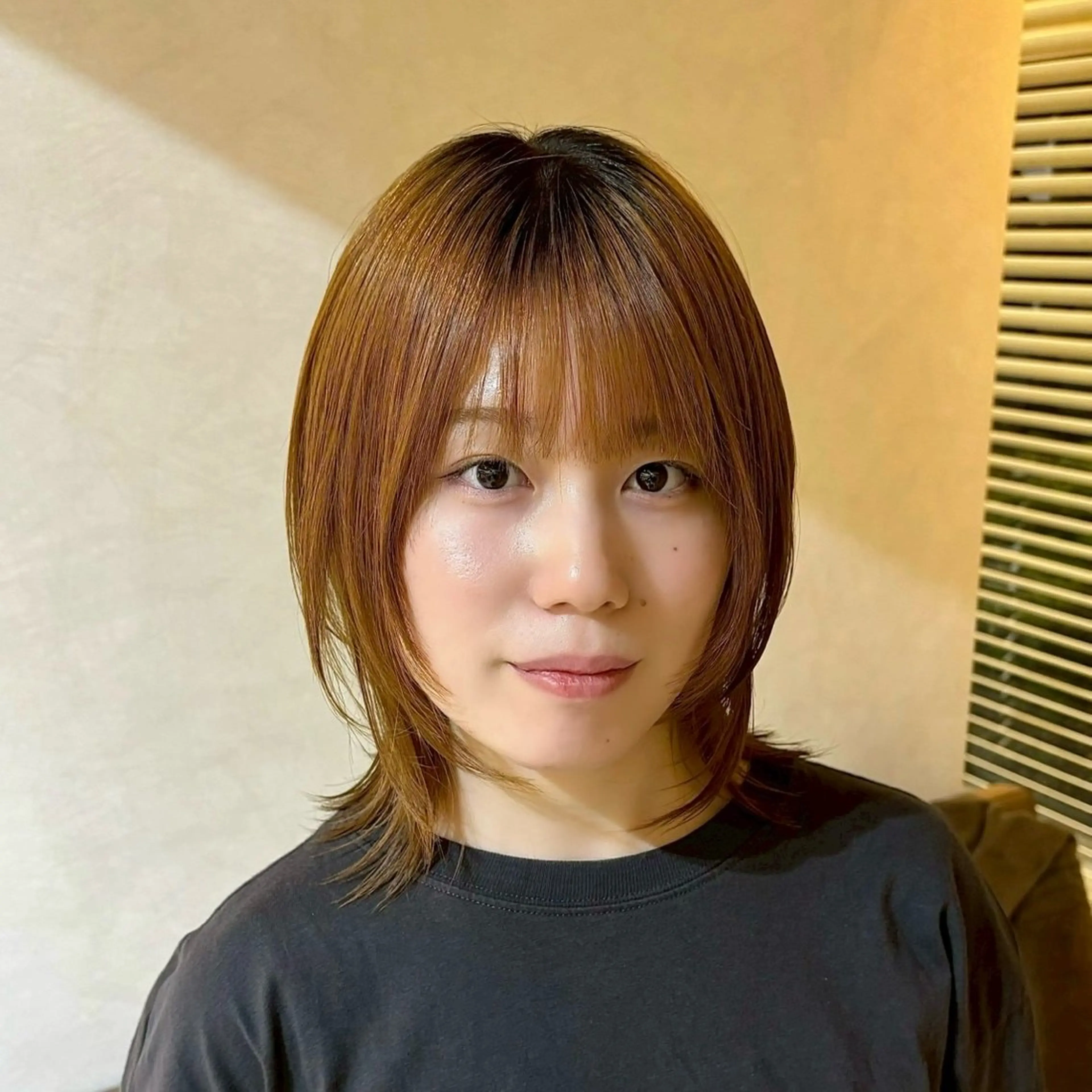 ミディアム ハッシュカット レイヤーカット カット トリートメント ボブ/レイヤー/暖色 カラー/dai🌿のヘアスタイル
