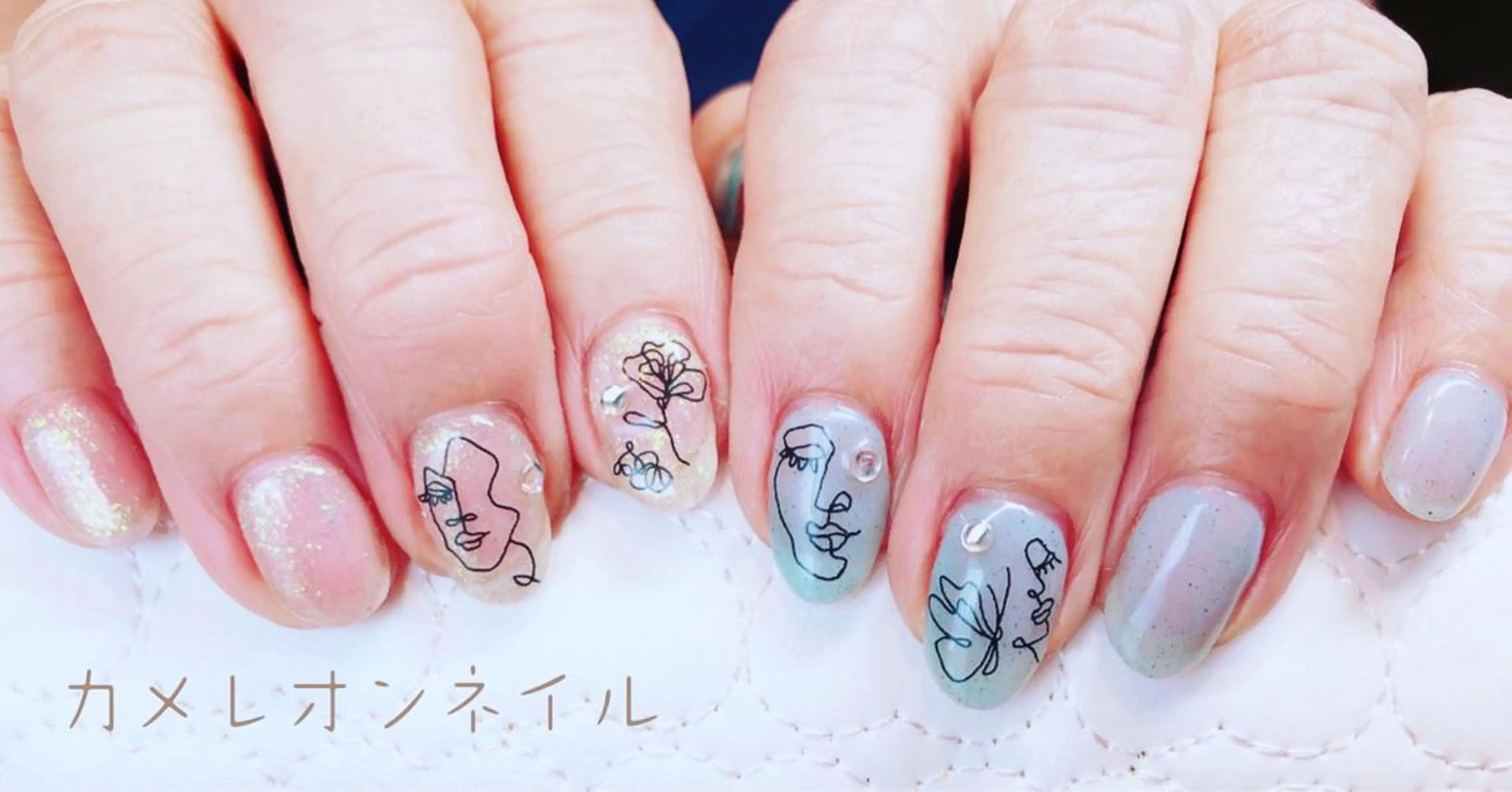 ネイル アートネイル カメレオン ネイルのネイルデザイン
