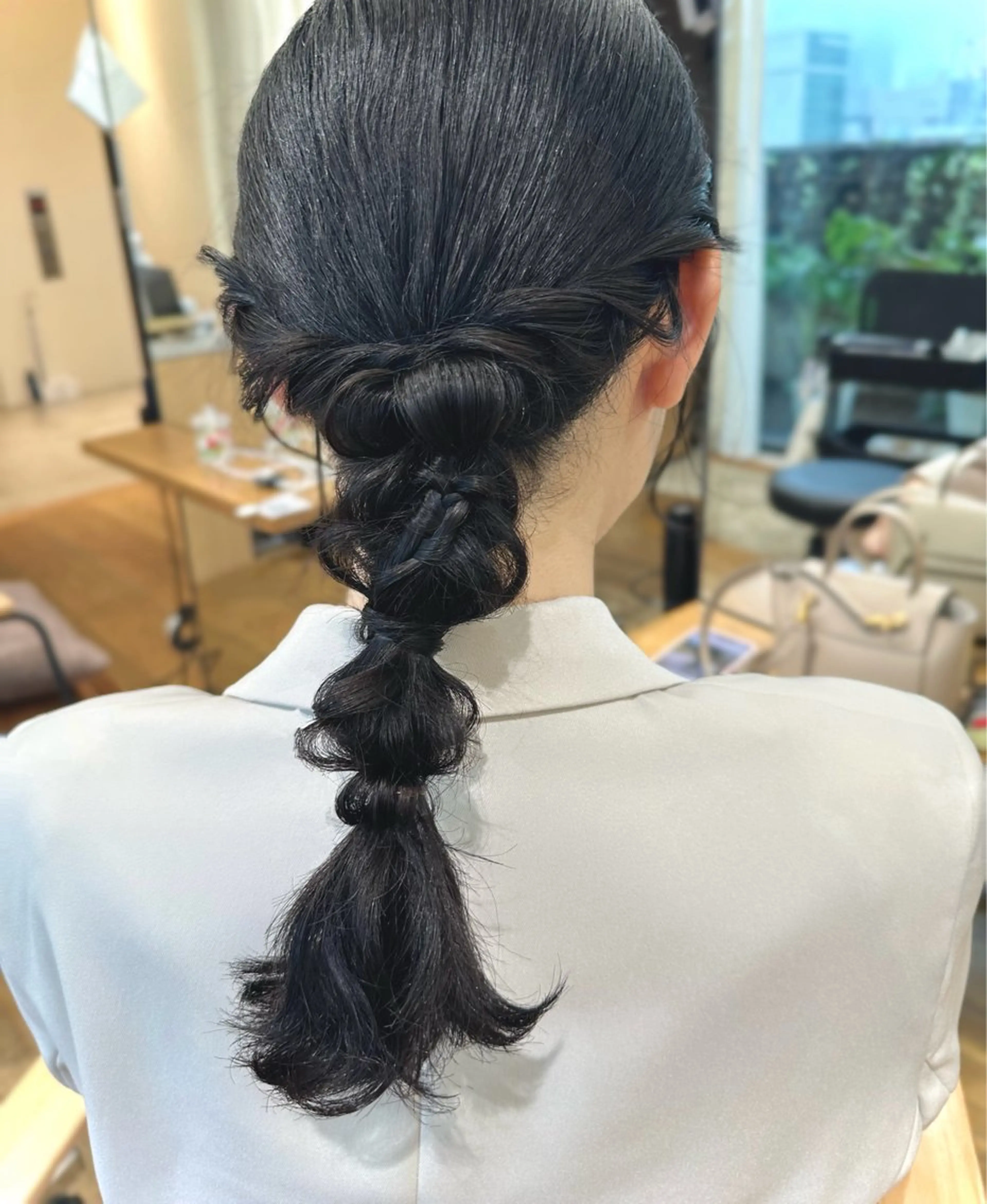 ロング カラー パーマ ヘアアレンジ メンズ キッズ ヘアセット 顔周りcut/ 艶ワンカラー♥ちさきのヘアスタイル