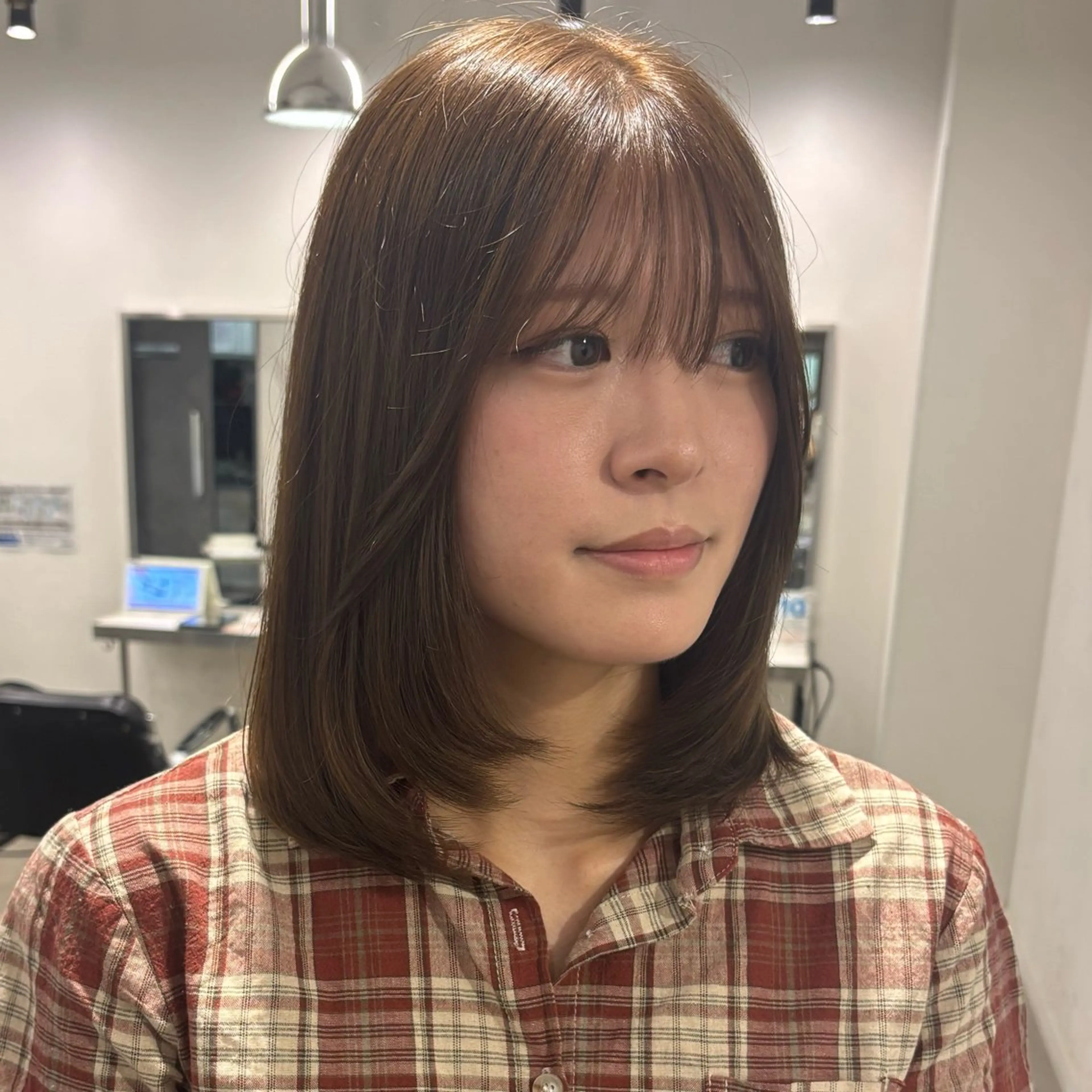 ミディアム カラー 髪質改善/縮毛矯正/ 暖色カラー🎀🪞のヘアスタイル