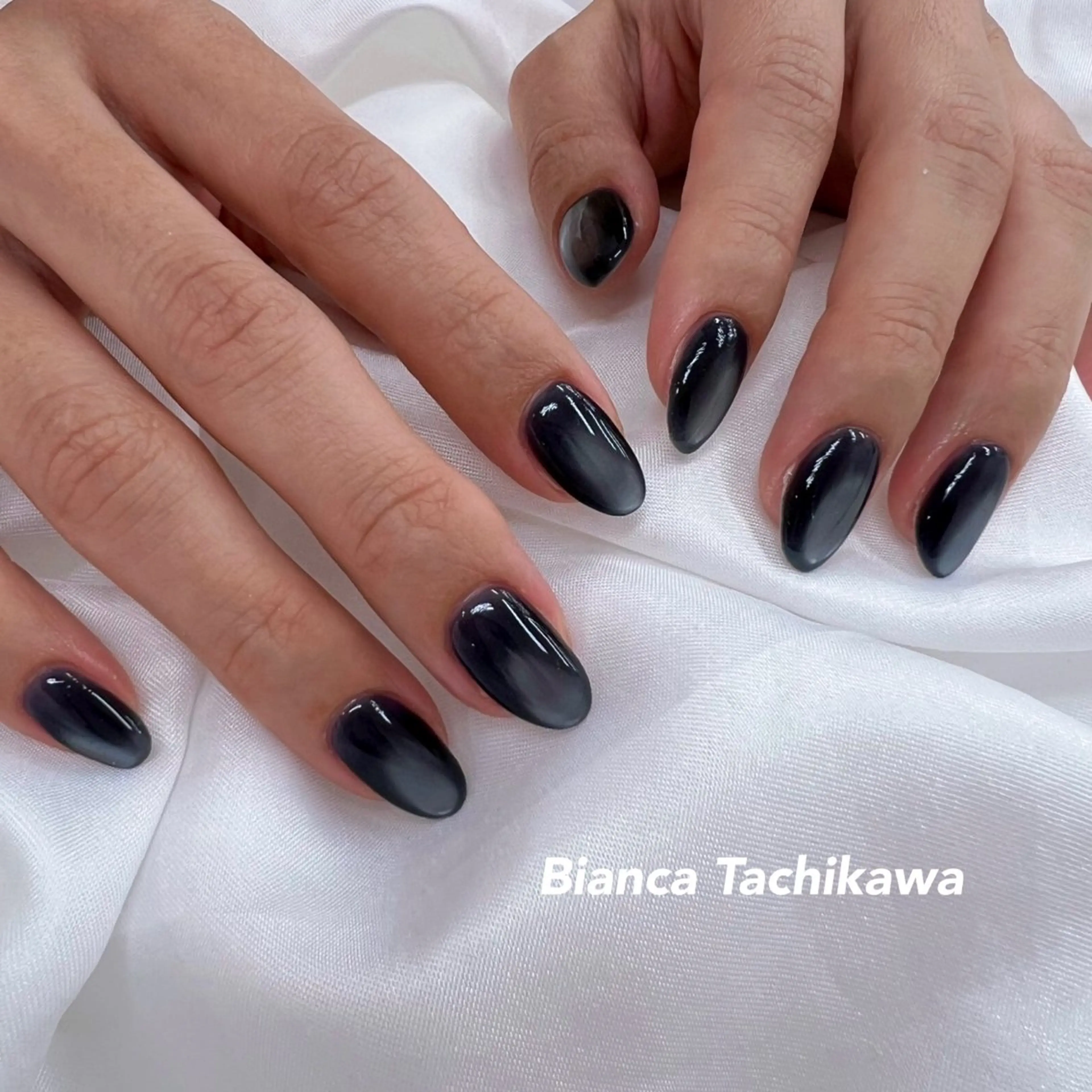 ネイル ネイビー ハンドネイル Bianca立川店 / HAYASHIのネイルデザイン
