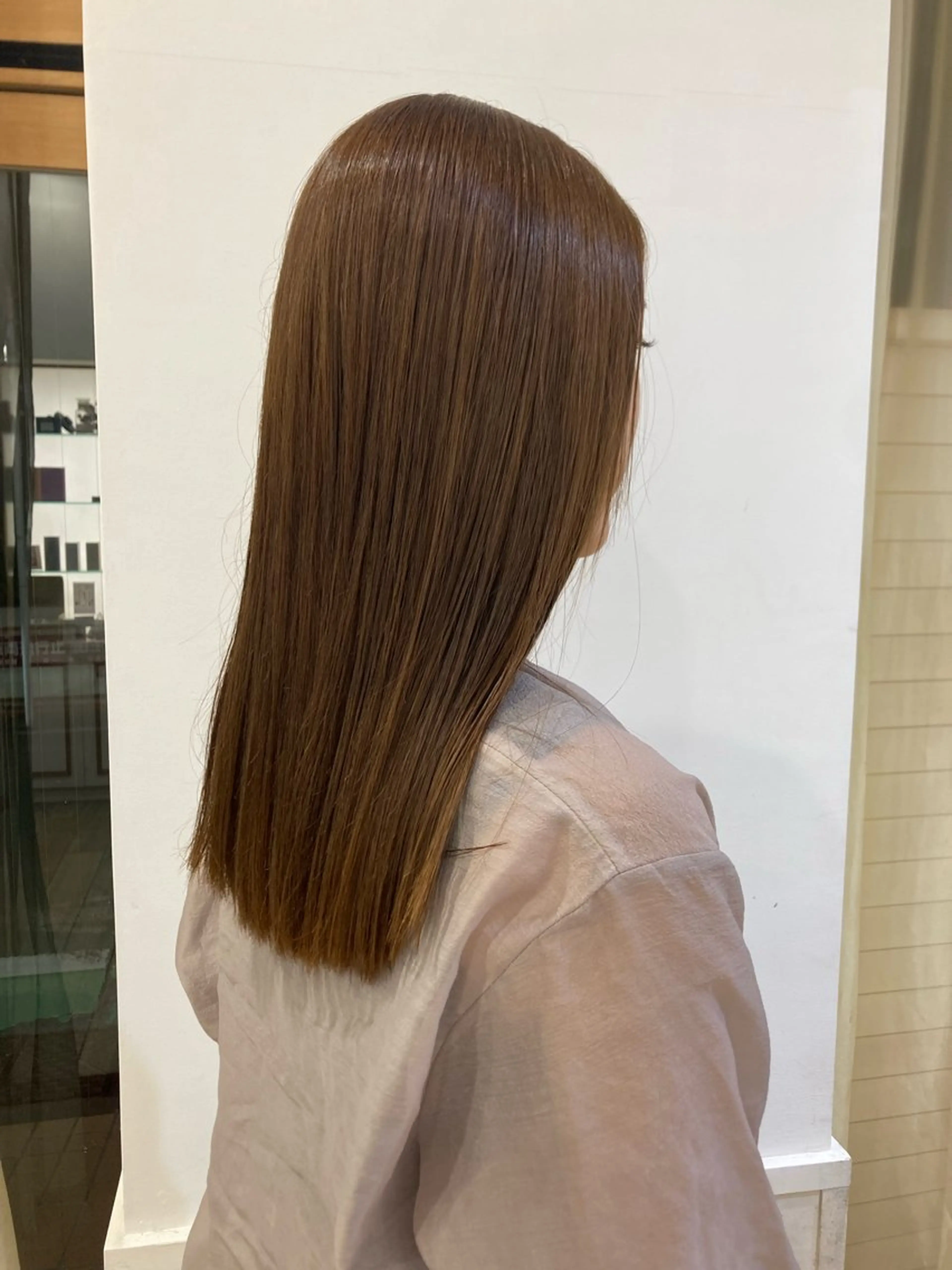 セミロング カラー ベージュカラー ミルクティーベージュ ショートカット 💎ゆうき💎のヘアスタイル