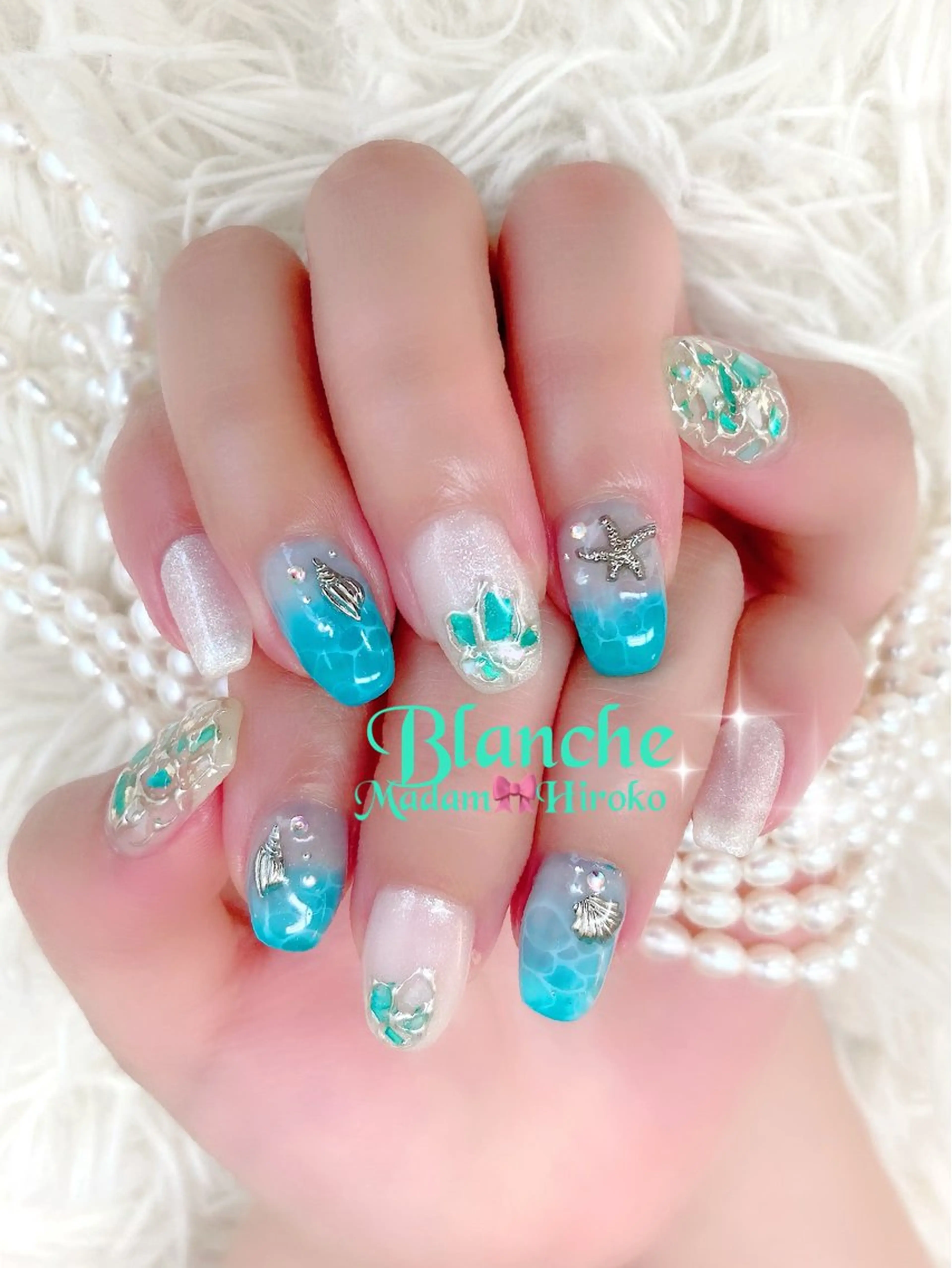 ネイル 夏ネイル ハンドネイル Lianネイル 寛子Lianのネイルデザイン