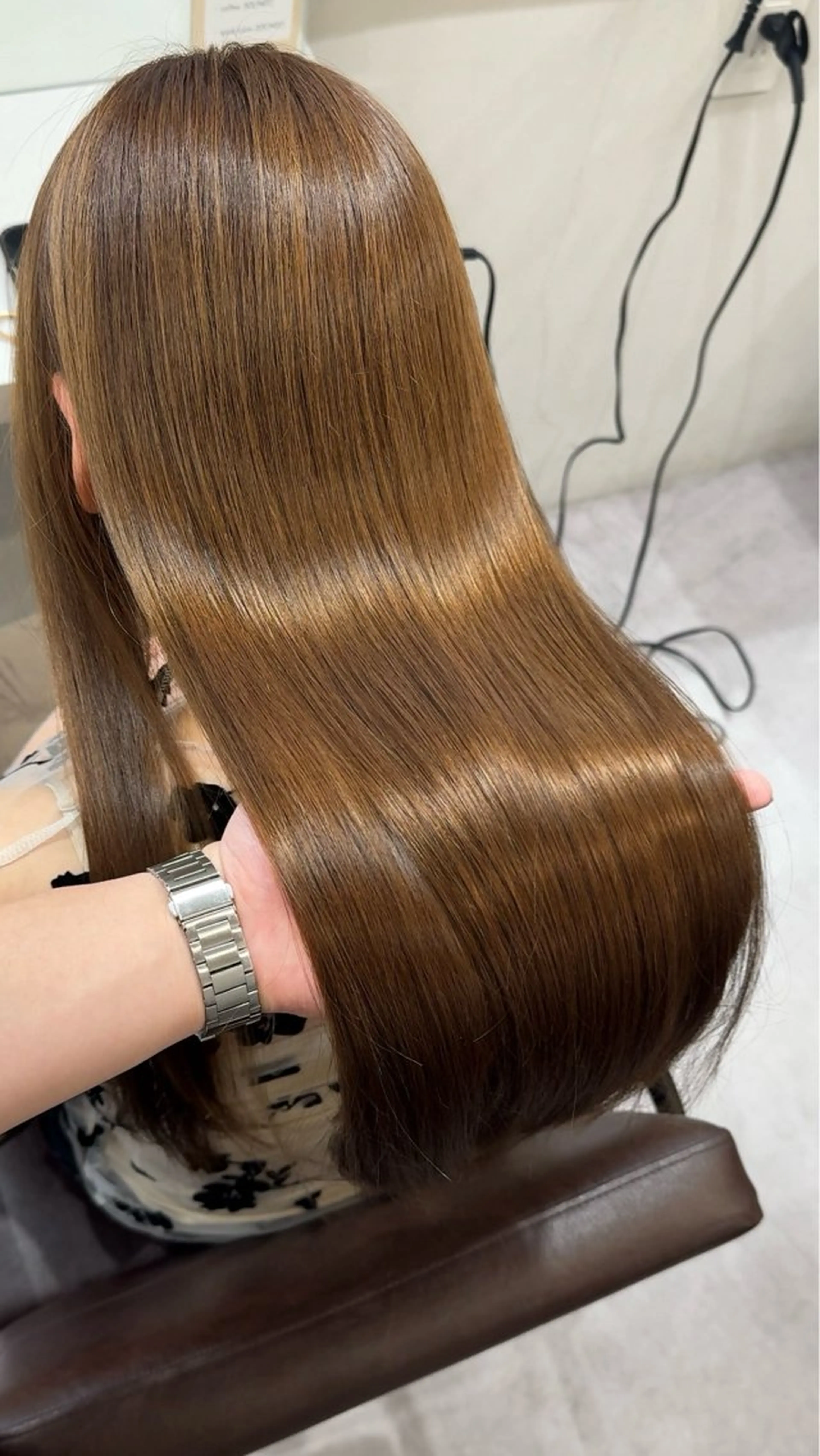 ロング 髪質改善 縮毛矯正 トリートメント 酸性ストレート カット ヘアカラー 縮毛矯正 トリートメント 髪質改善×縮毛矯正 Core梅田　片山のヘアスタイル