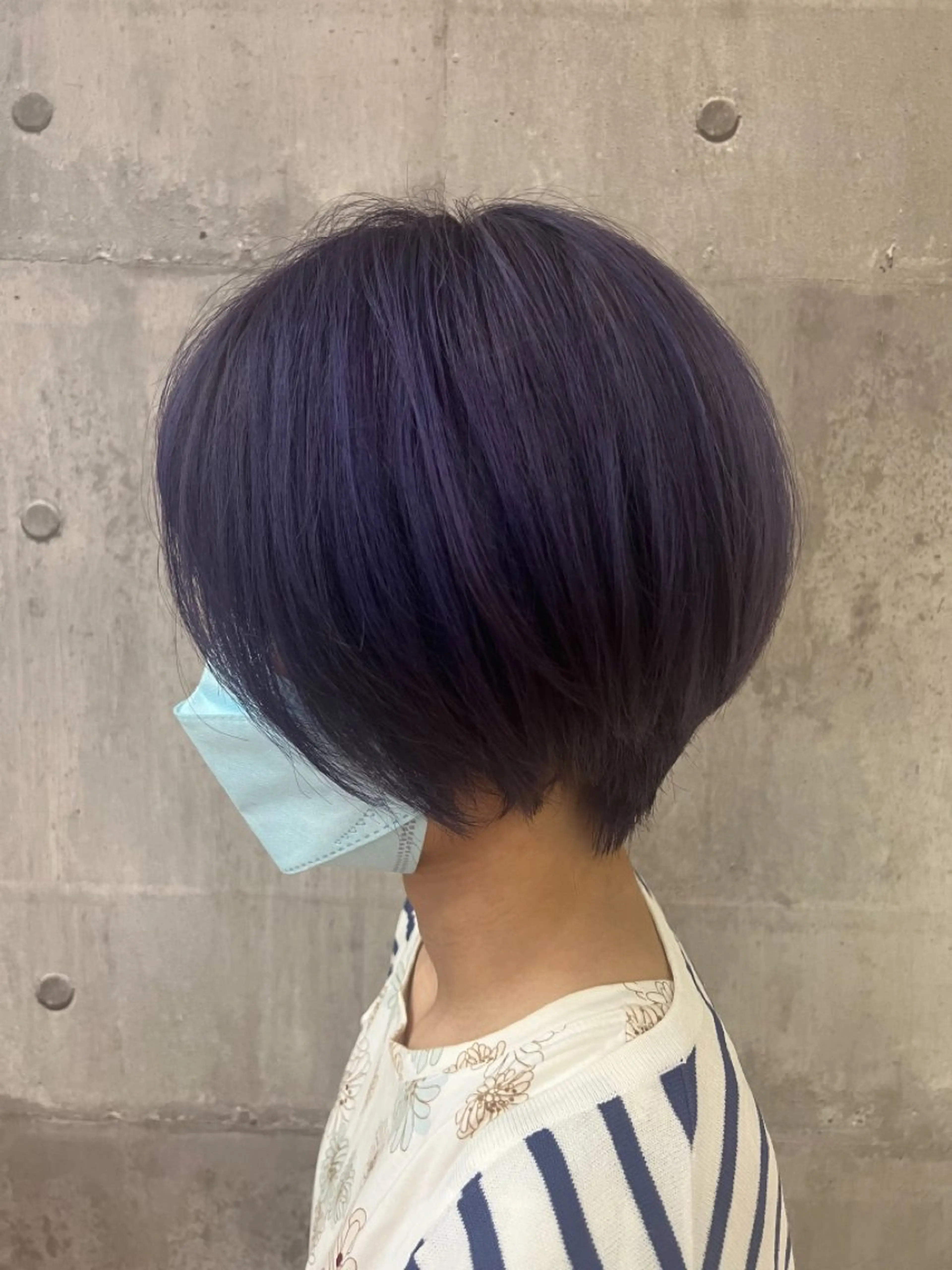 ショート カラー ショートボブ ラベンダーカラー ボブ ショートヘア 髪質改善/艶髪カラー 関野文也のヘアスタイル