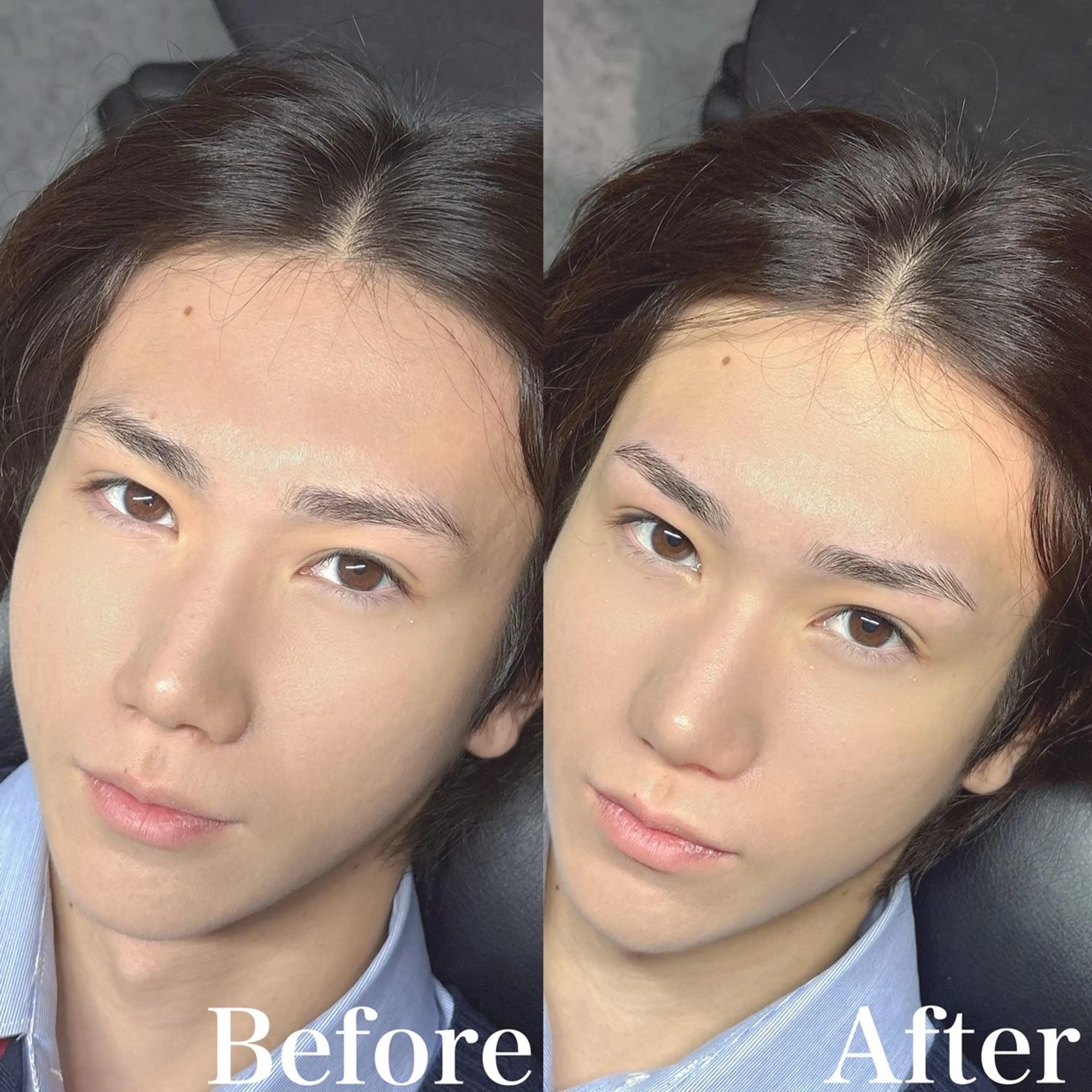 メンズ アイブロウ ワックス脱毛 眉カット 16日○Re:gid Yusukeの眉毛・アイブロウイメージ