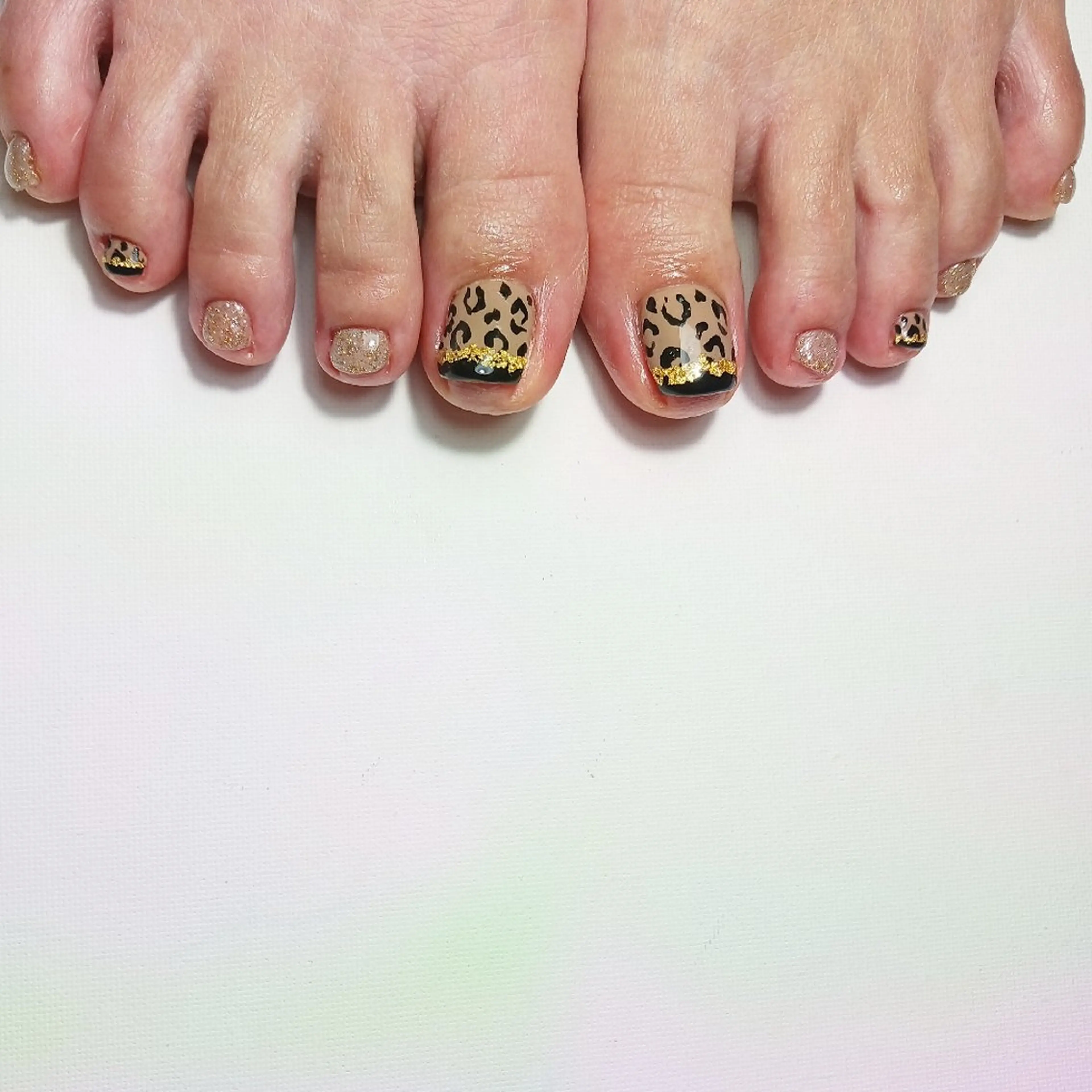 ネイル アニマル柄 ジェルネイル 持ち込み ショートネイル フットネイル owlnail /持込みデザイン専門のネイルデザイン