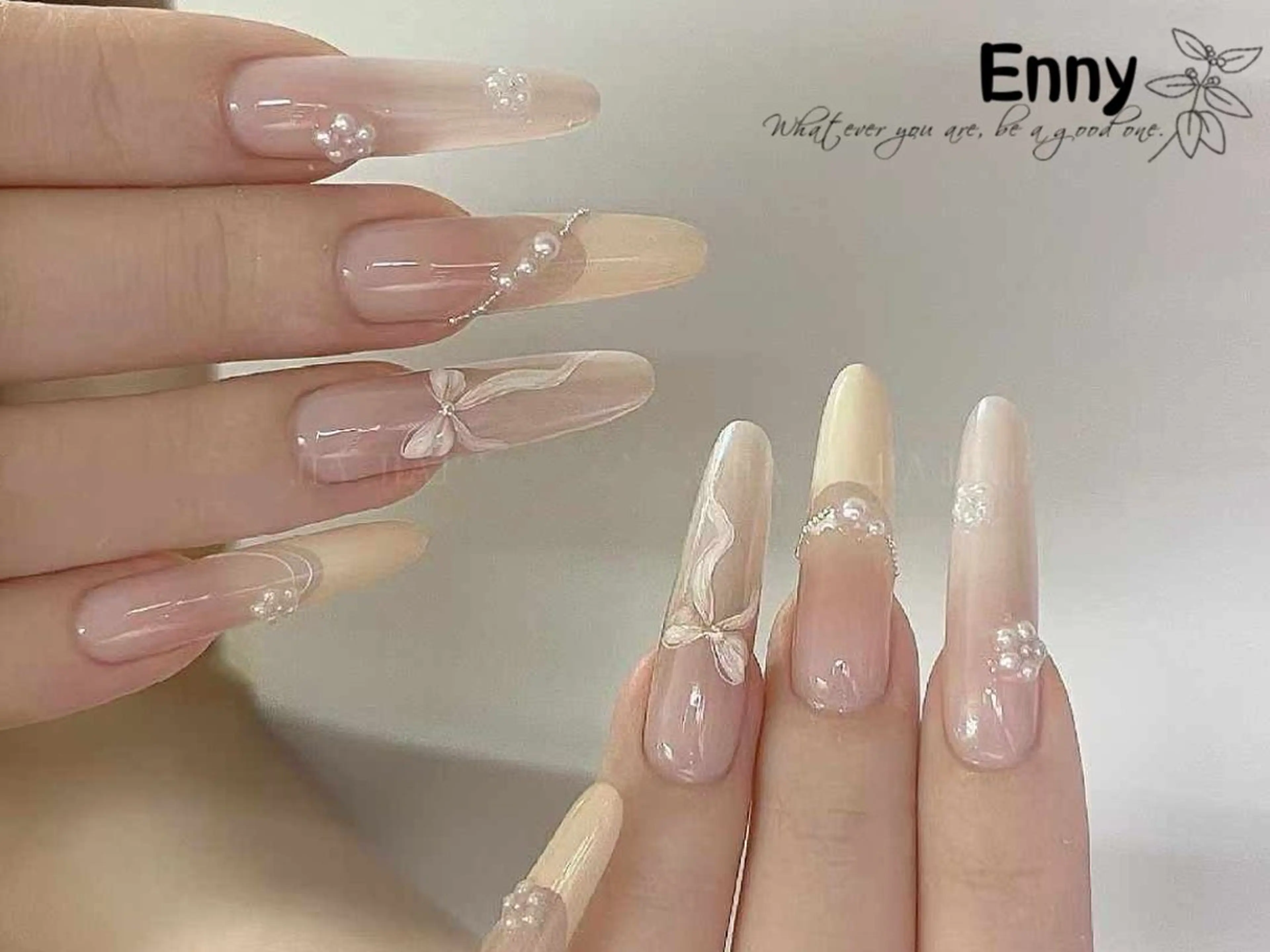 ネイル チークネイル 長さ出し フットネイル フレンチネイル ジェルネイル Enny lovelyのネイルデザイン