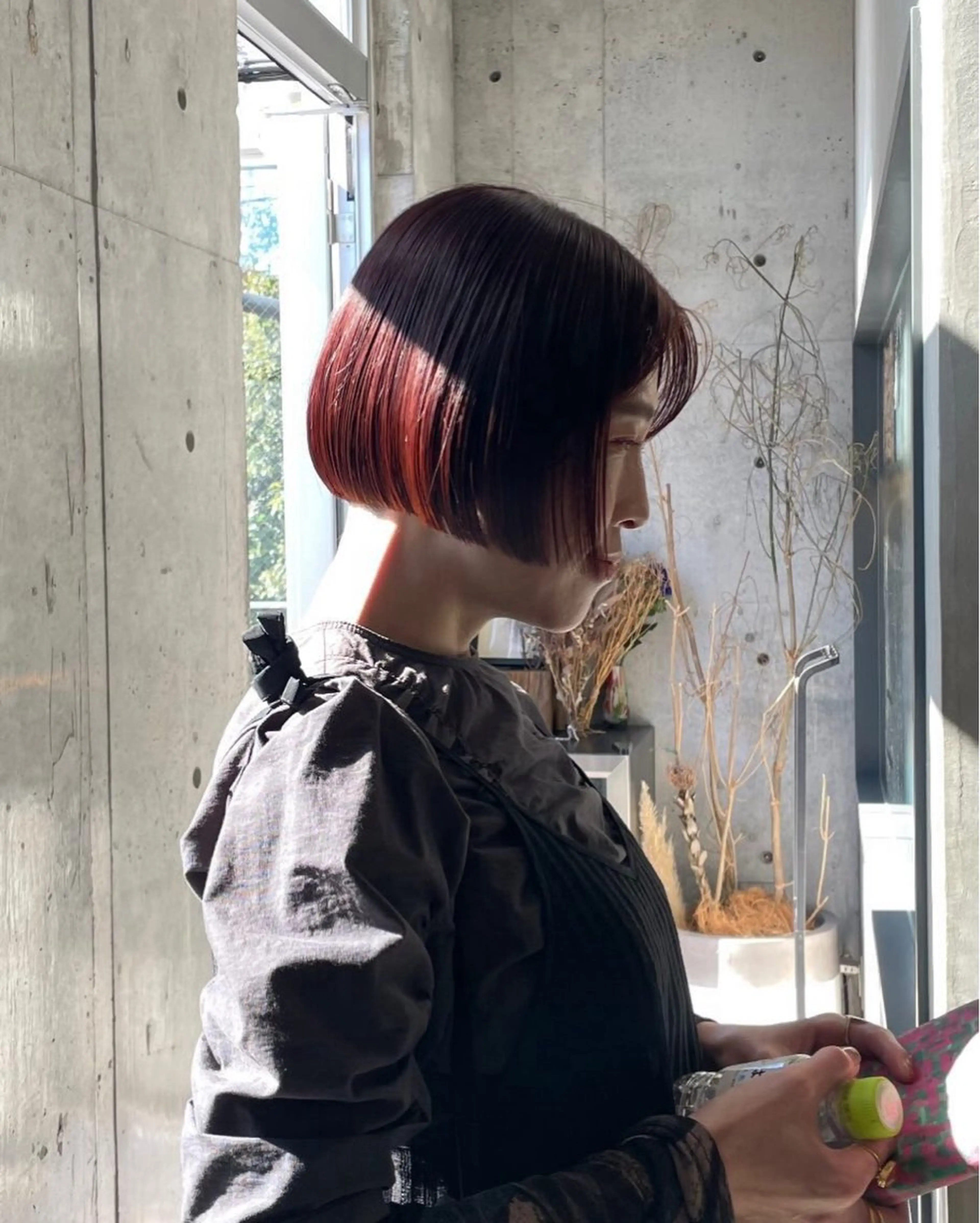 ミディアム カット ヘアカラー 佐伯 和佳のヘアスタイル