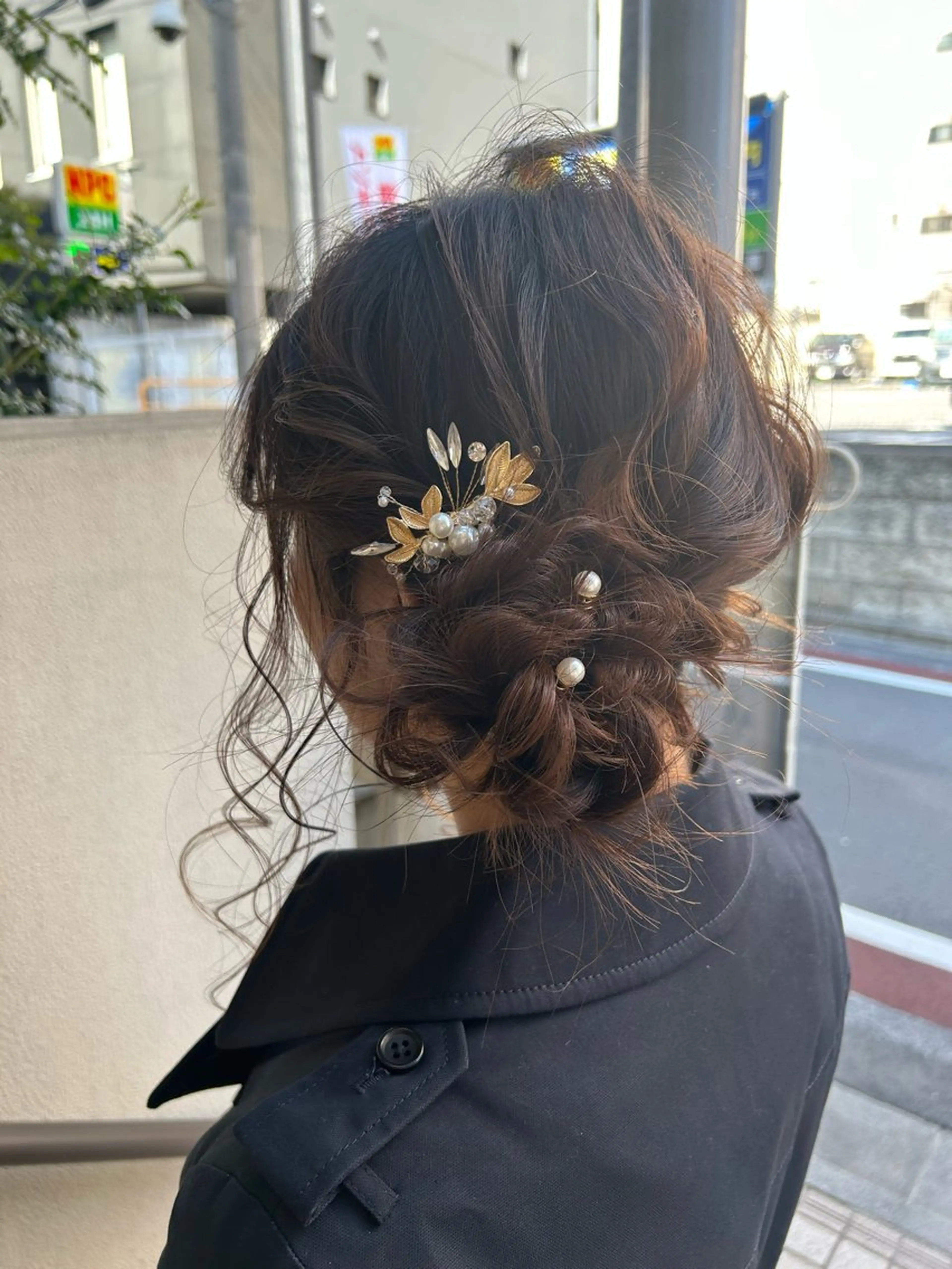 セミロング ヘアアレンジ ヘアセット 飯塚 沙衣のヘアスタイル