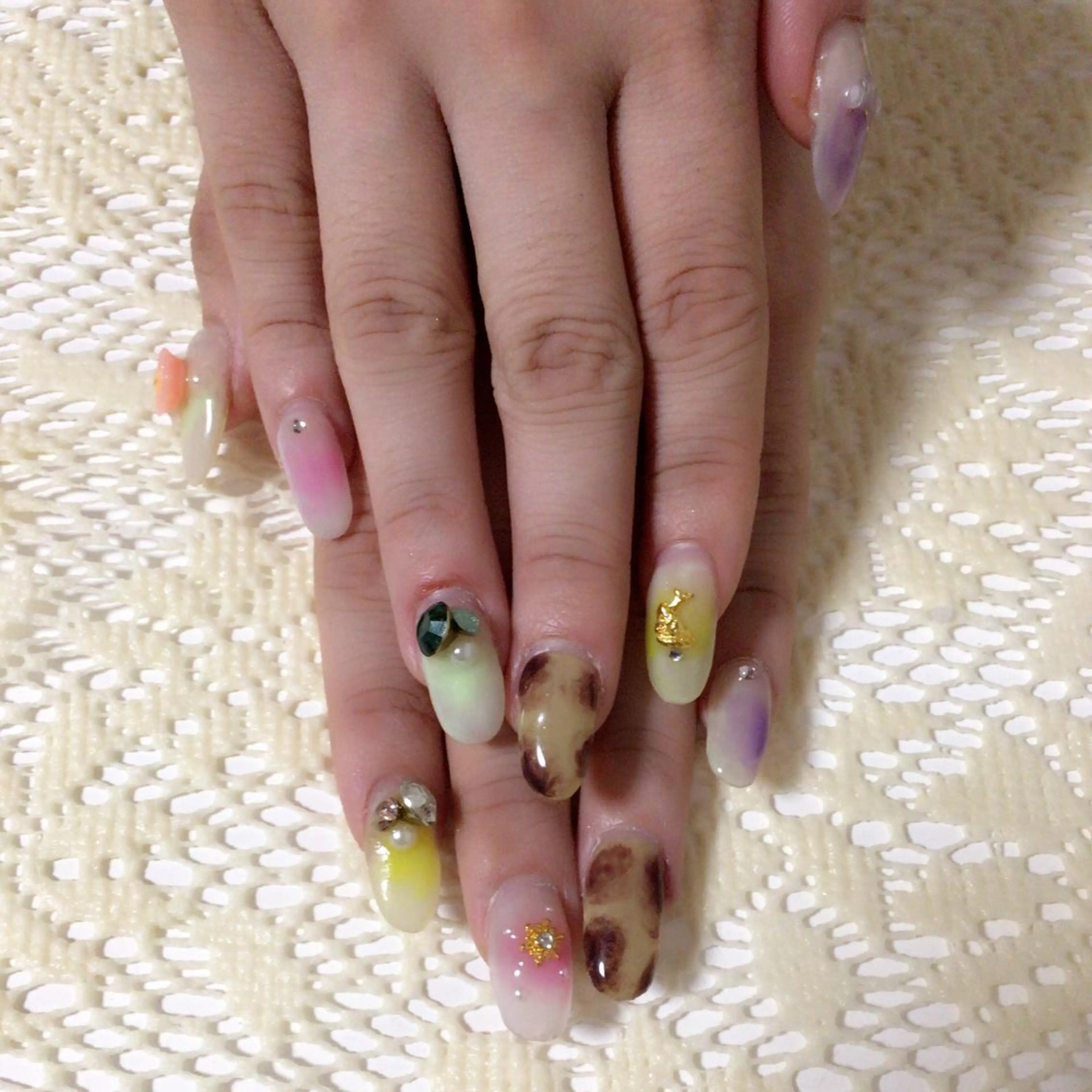 ネイル スカルプネイル 藤 あやのネイルデザイン