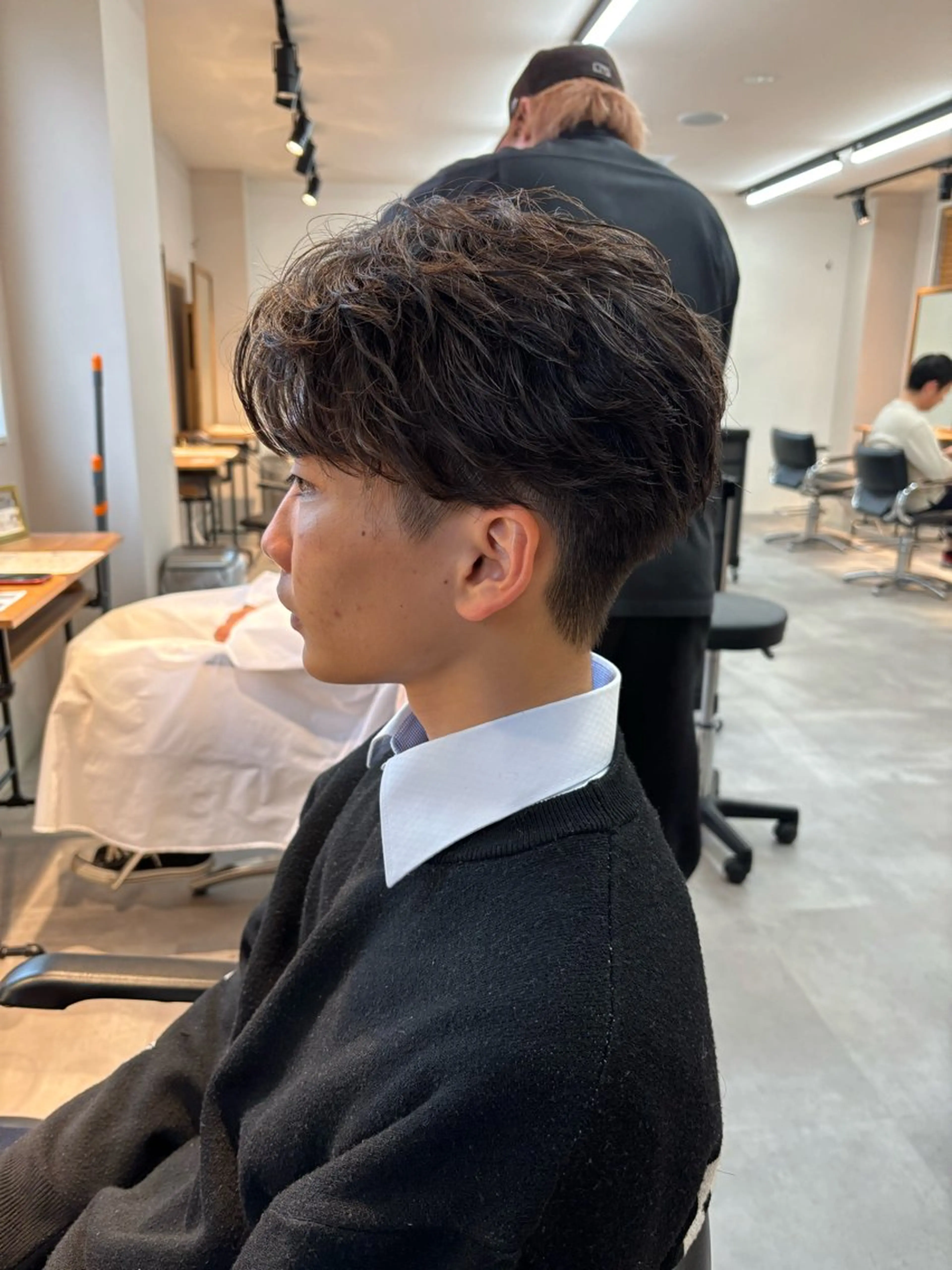 パーマ メンズ フェザーパーマ メンズパーマ カット パーマ 保立/メンズカット 千葉駅フェザーパーマのヘアスタイル