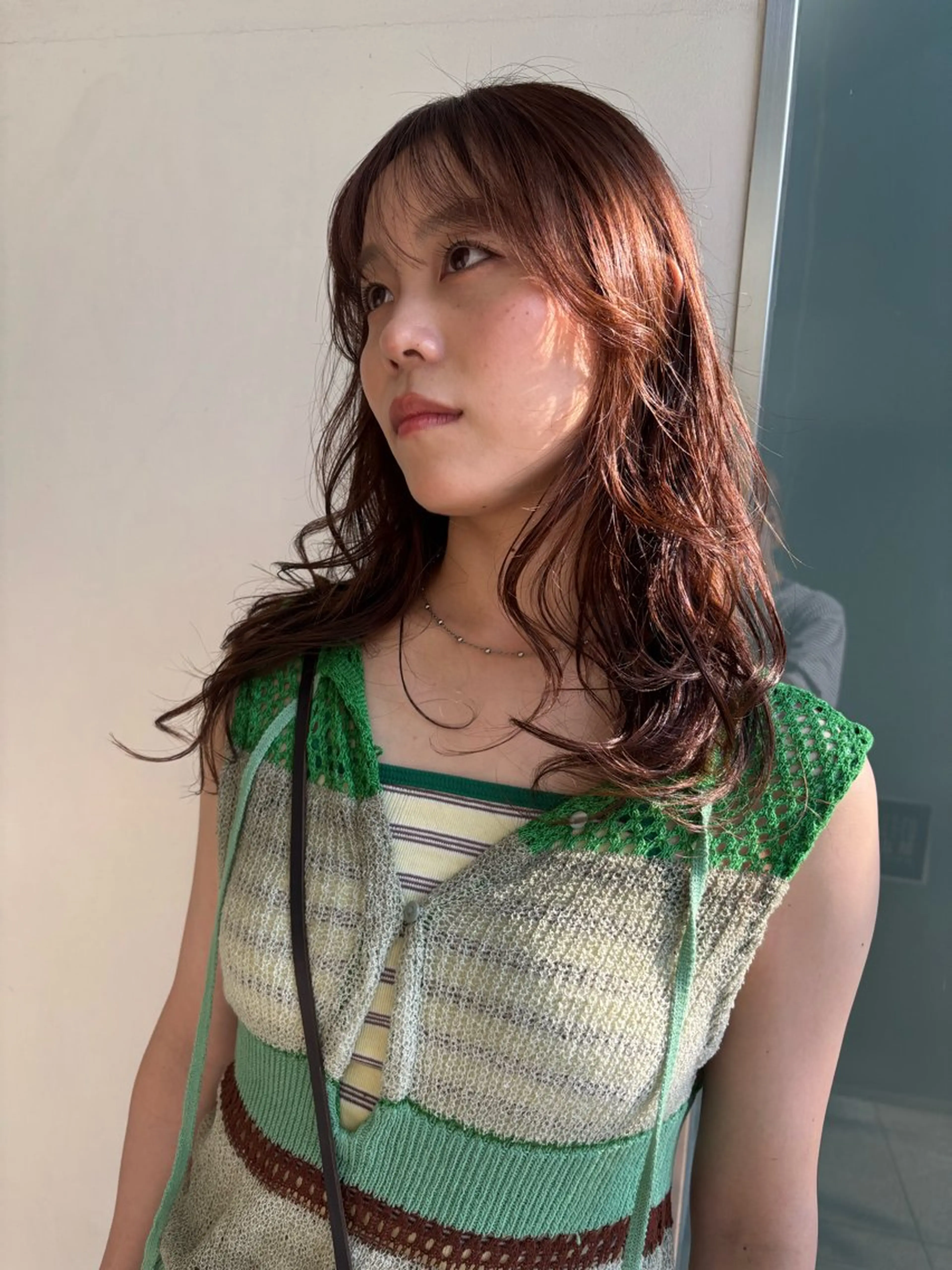 セミロング カット ヘアカラー sea's所属・平果帆/レイヤー /矢場町/ブリーチのヘアスタイル