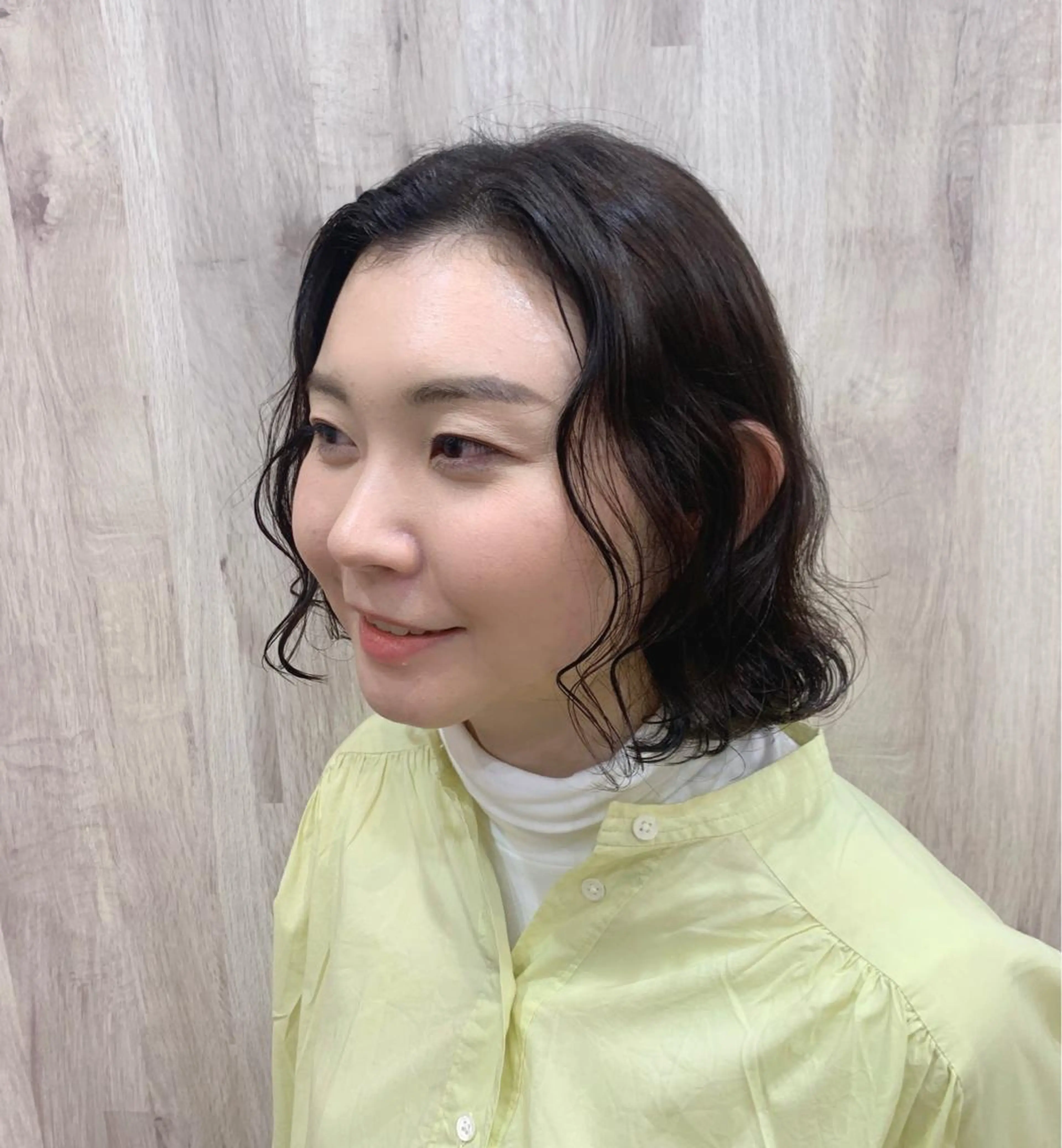 ミディアム カット パーマ 竹村 恵功代のヘアスタイル