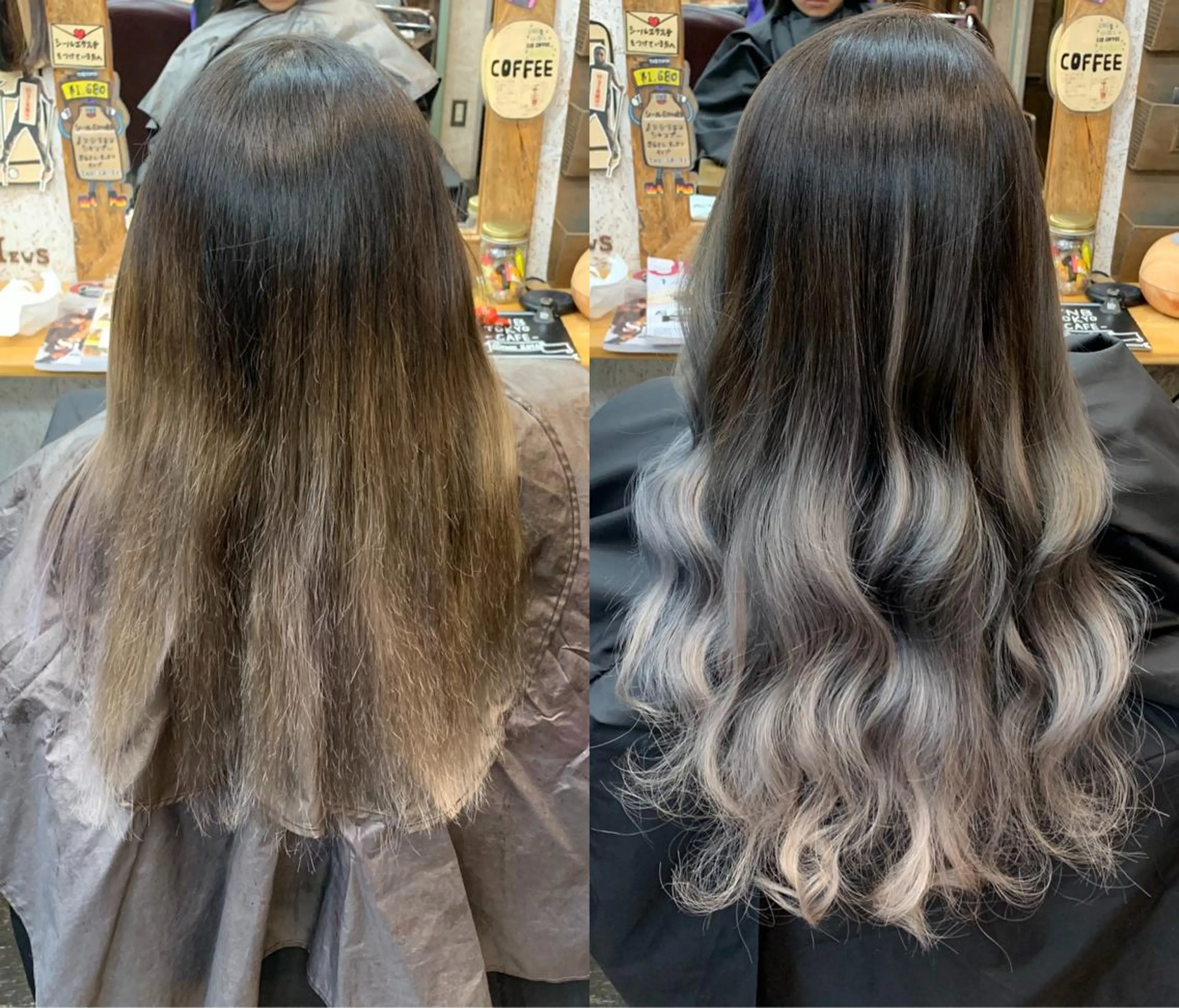 ロング カラー 縮毛矯正 ❤️‍🔥シールエク ＋カラー京❤️‍🔥のヘアスタイル