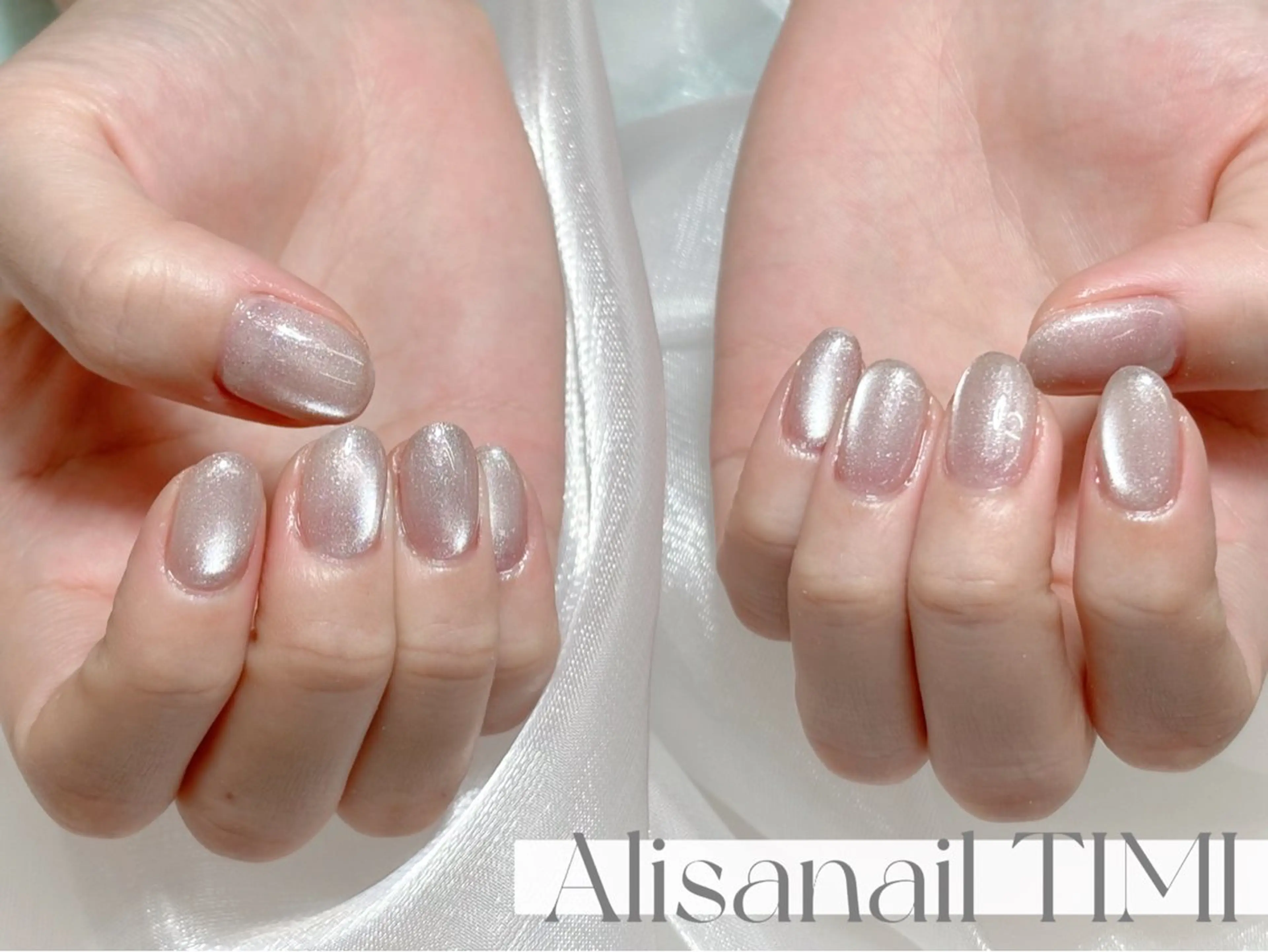 ネイル マグネットネイル マグネットワンカラー ワンカラーネイル 冬ネイル ハンドネイル Alisa nail Timiのネイルデザイン