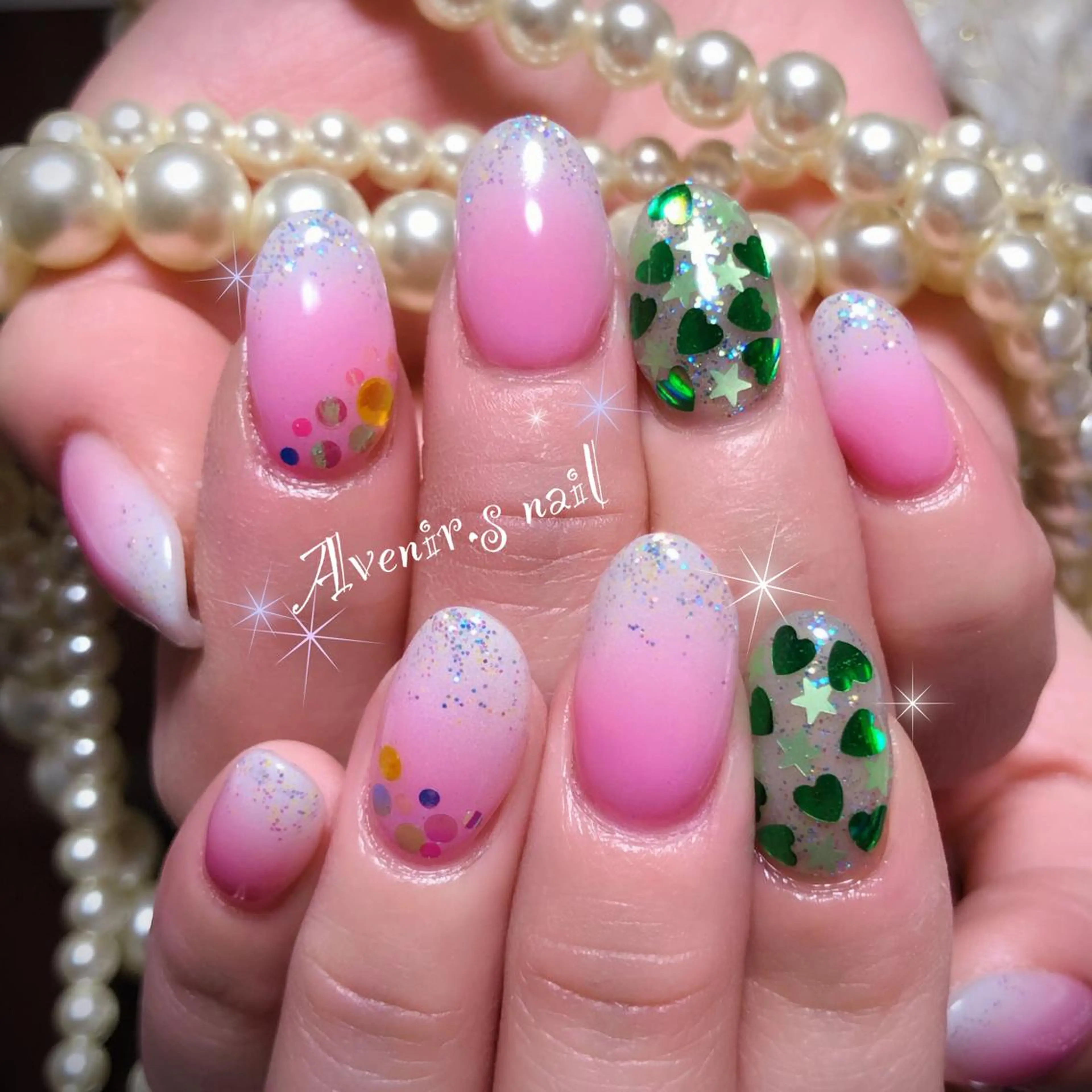 ネイル ラメ(グリッター) Home Salon Avenir.のネイルデザイン