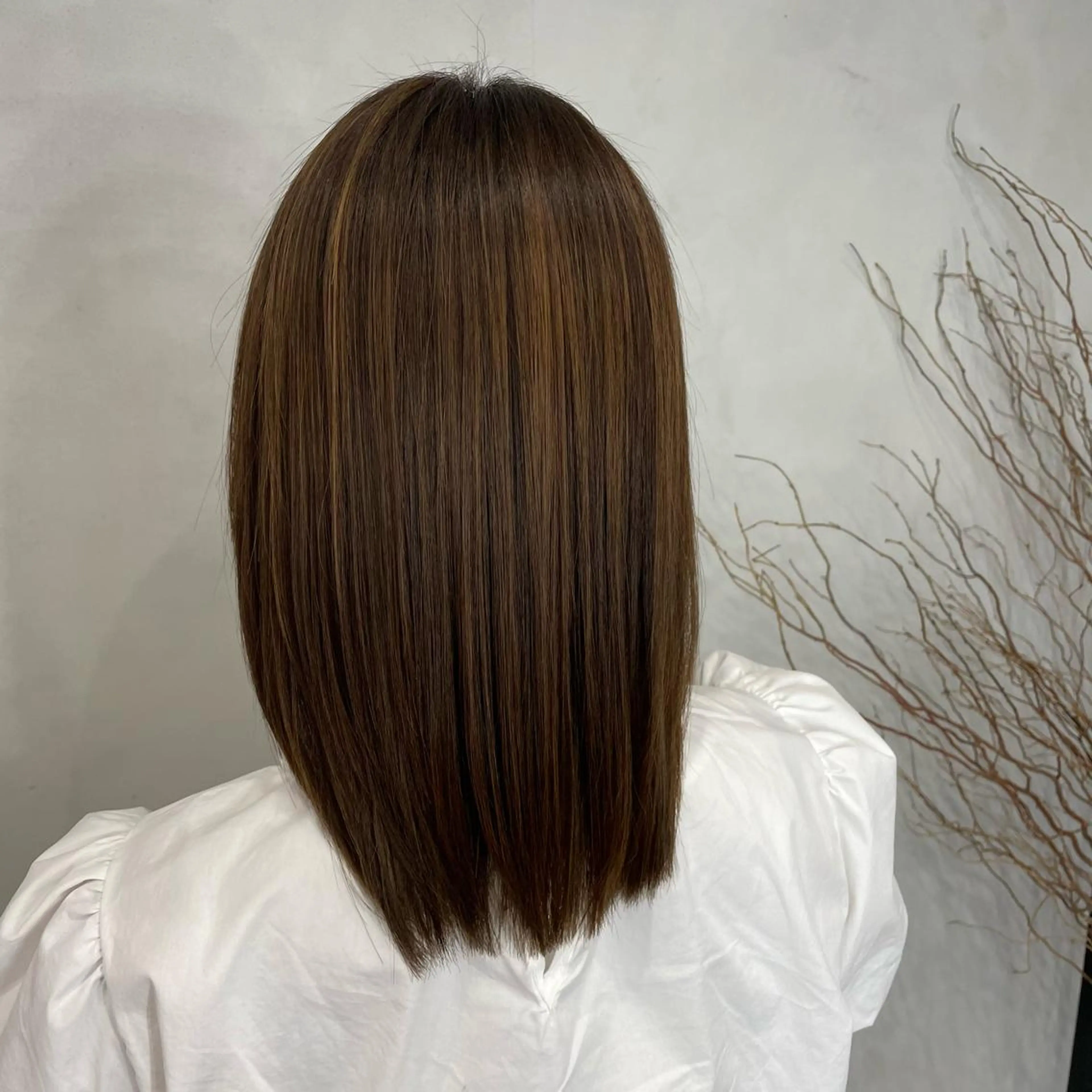 ミディアム 縮毛矯正 樋口 功樹のヘアスタイル