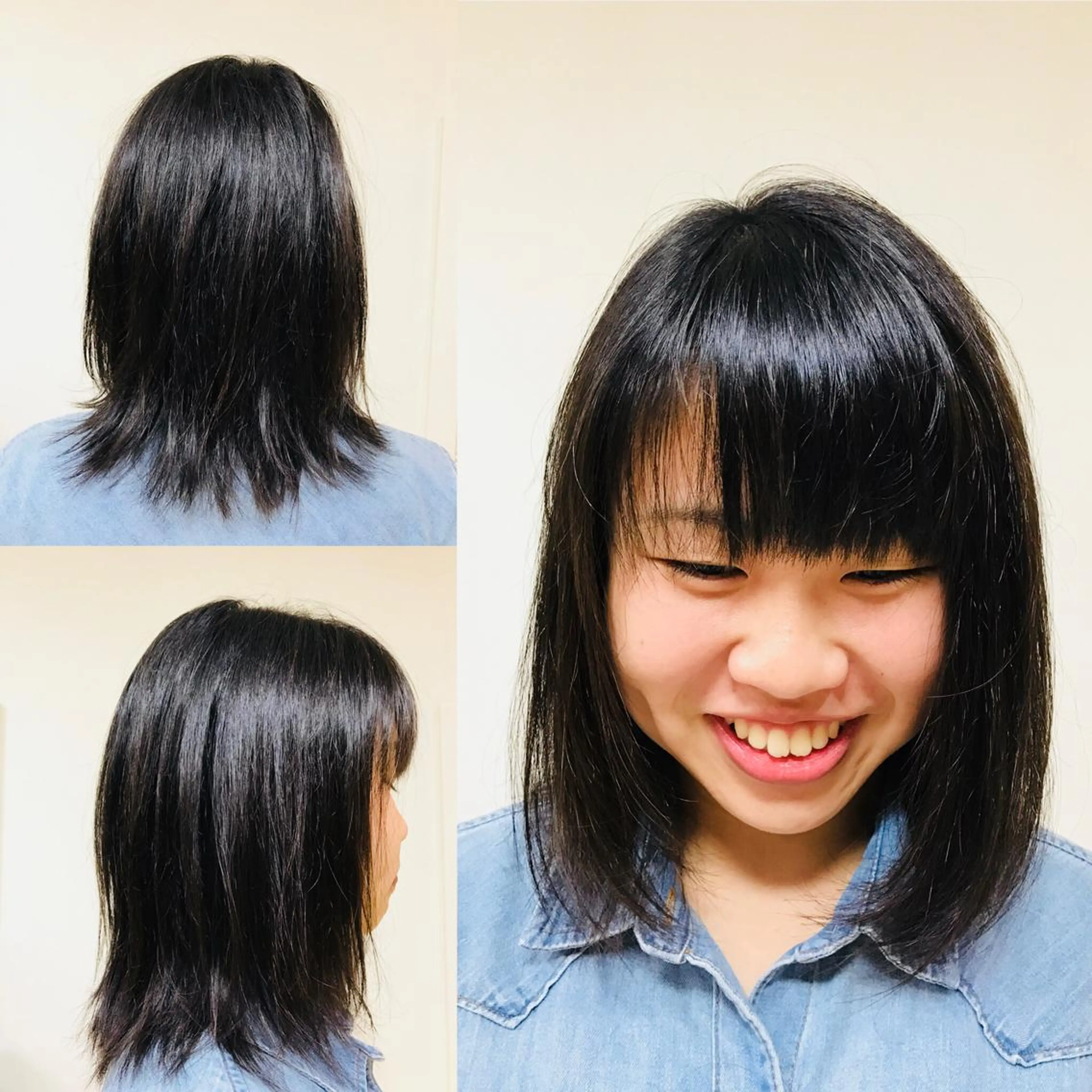 ミディアム ボブ レイヤーカット カット トリートメント 横田 尚登のヘアスタイル