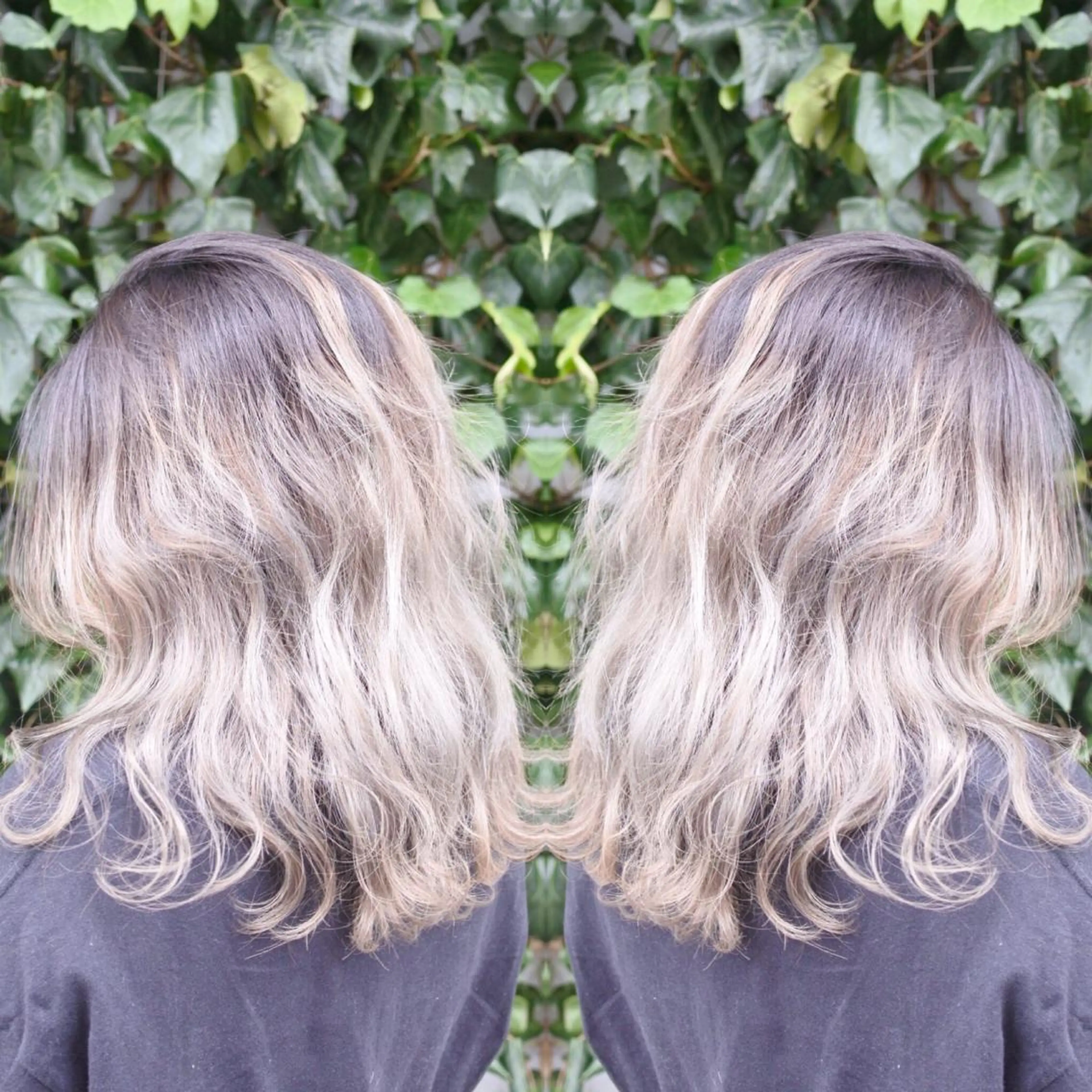 セミロング カラー M IIのヘアスタイル