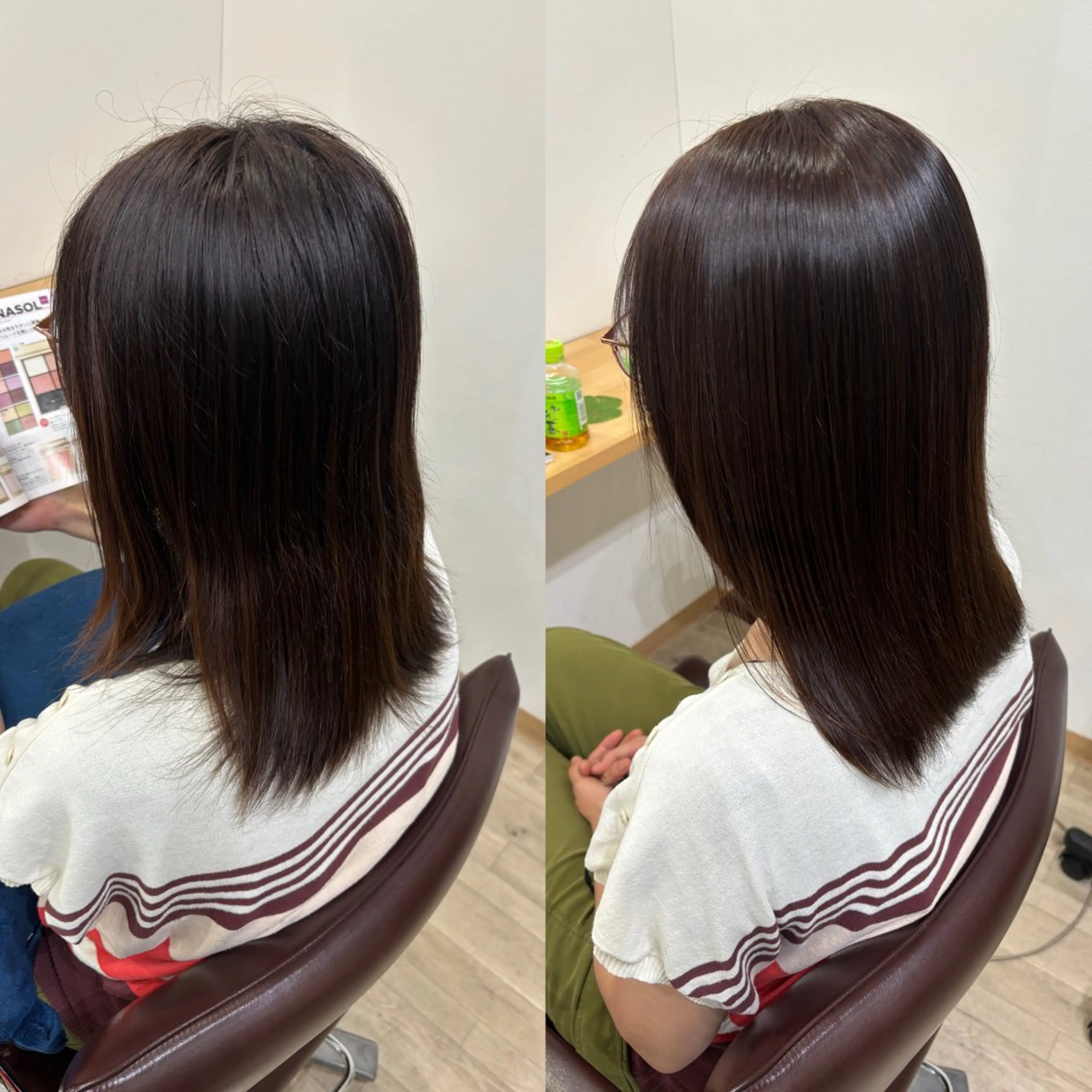 ミディアム 縮毛矯正 安成夏音 モデル募集中のヘアスタイル
