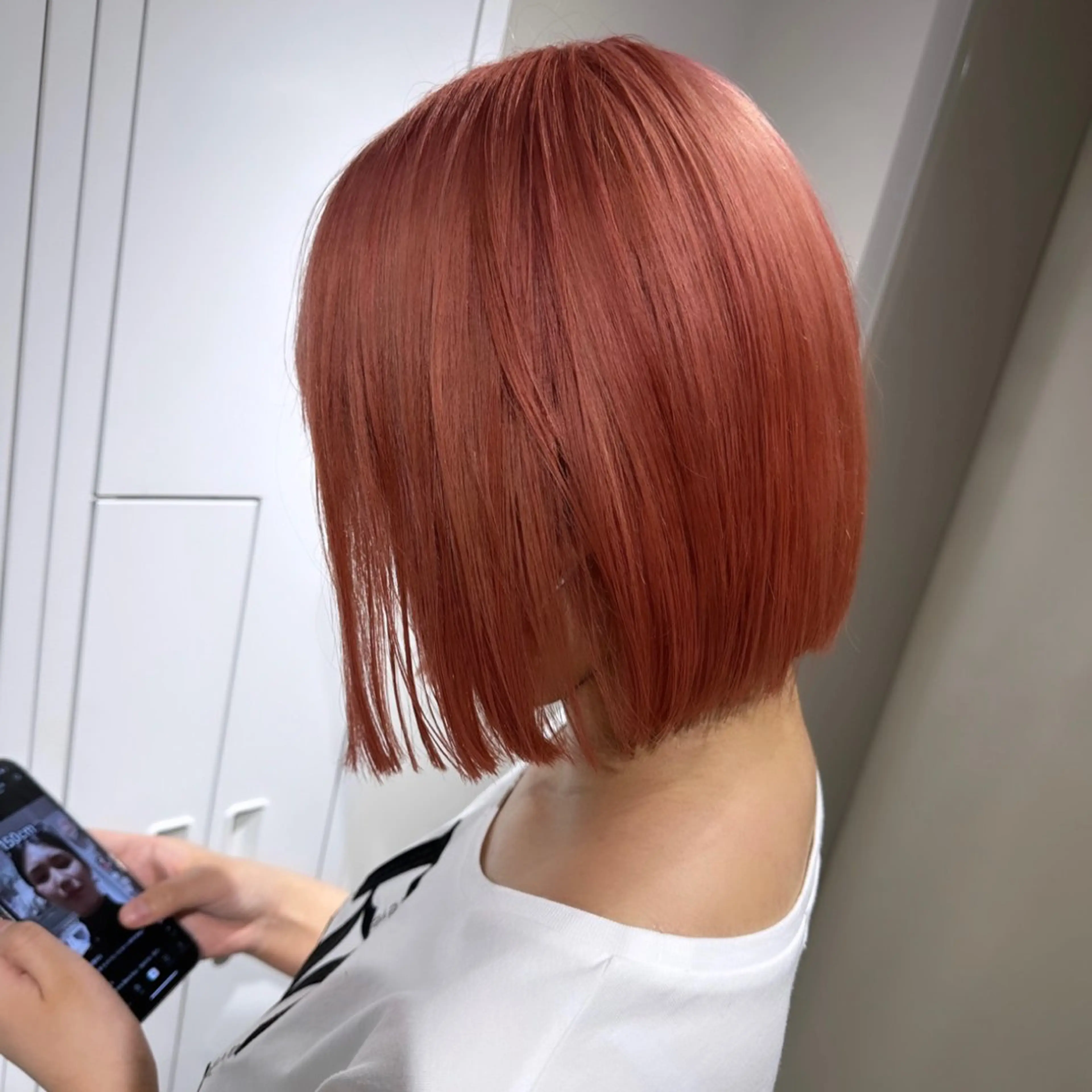 ショート カラー ヘアカラー トリートメント 心斎橋ダブルカラー ボブ/レイヤーのヘアスタイル