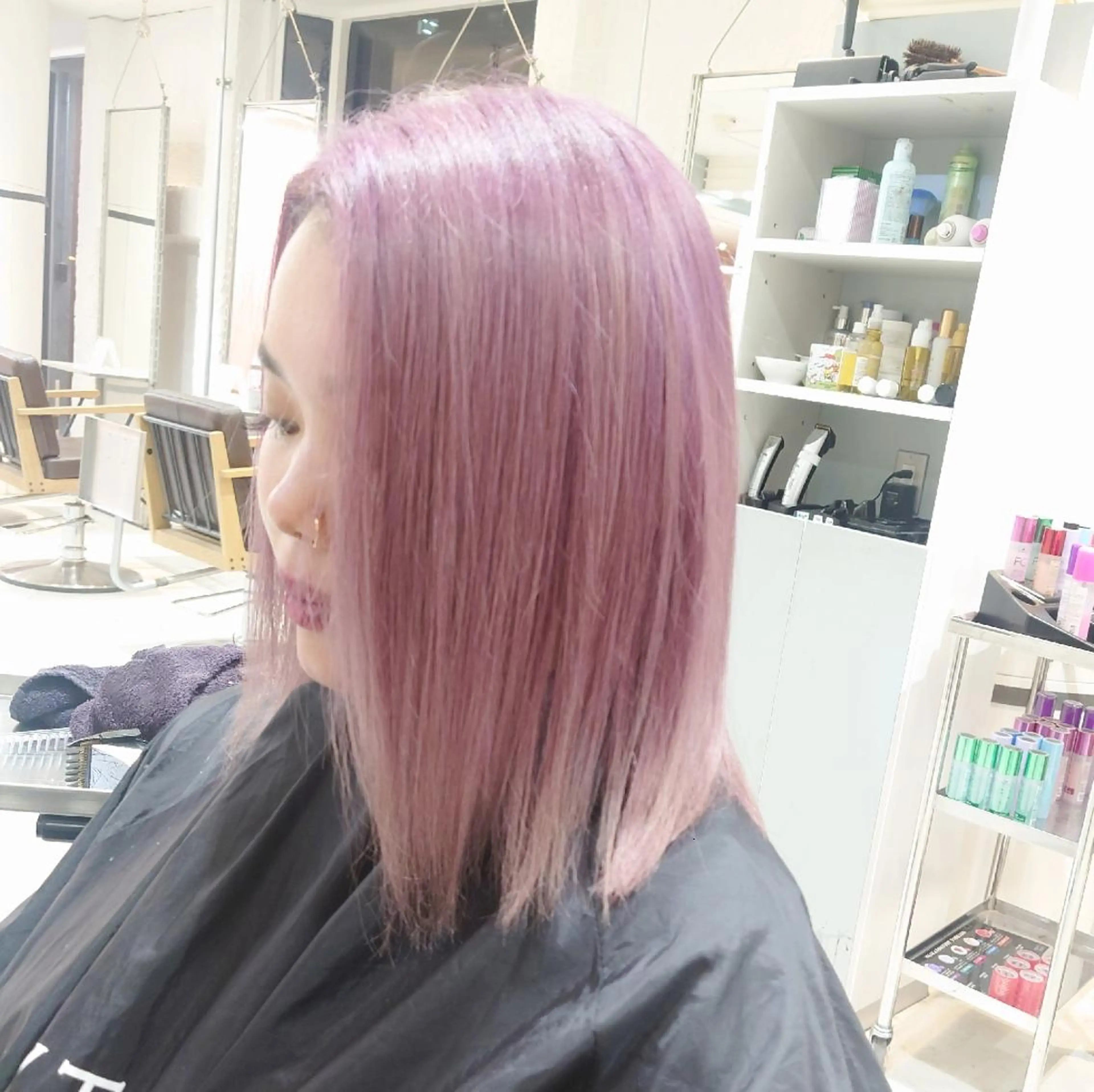 ミディアム カラー ブリーチ ピンクカラー パープルカラー ヘアカラー トリートメント 艶髪✨ブリーチ職人 井手正康のヘアスタイル