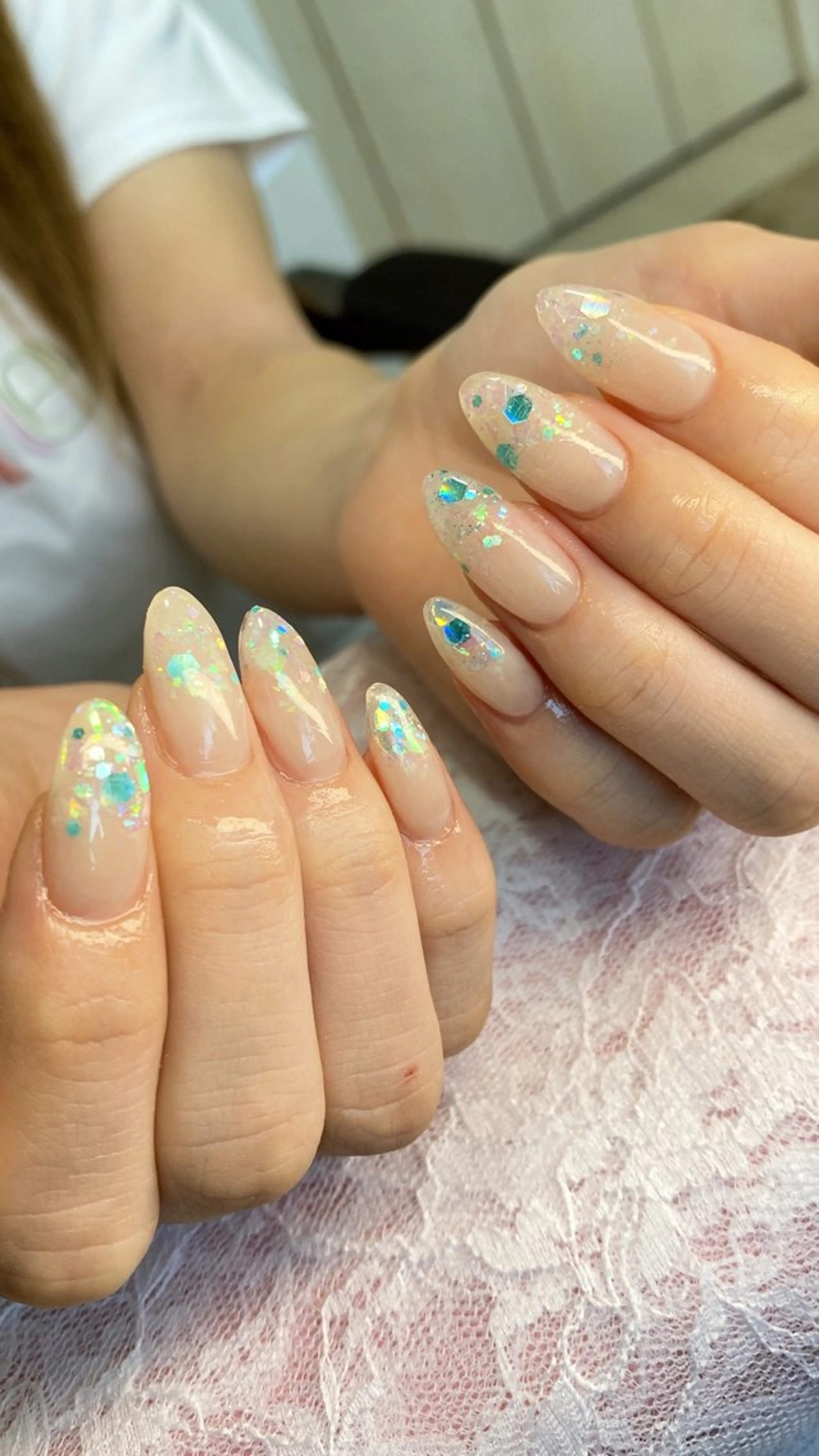 ネイル グラデーション ラメ(グリッター) ラメグラデーション HandS ネイル 自宅サロンのネイルデザイン