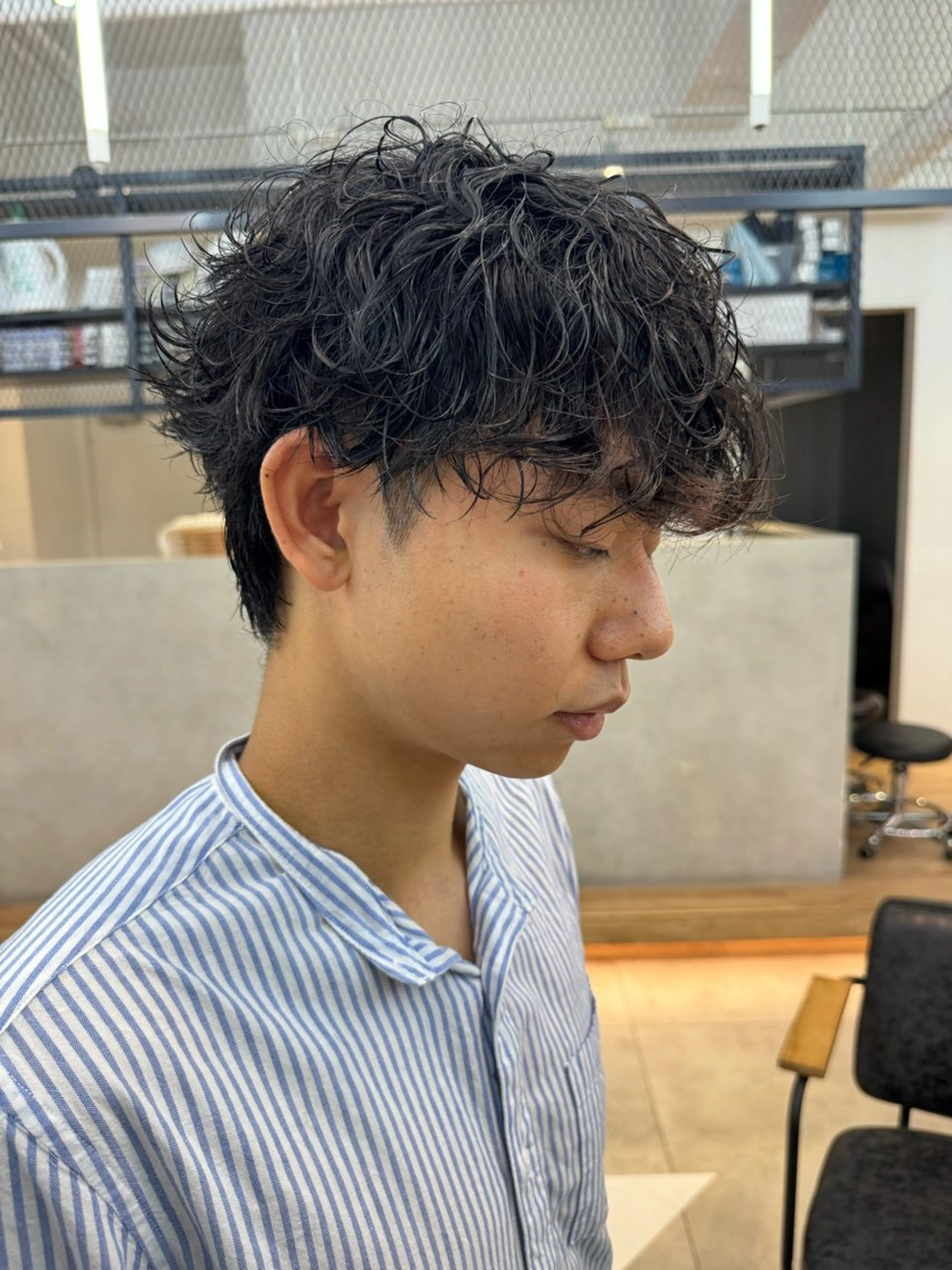 パーマ メンズ カット パーマ 新宿【メンズパーマ】 塩澤太一のヘアスタイル