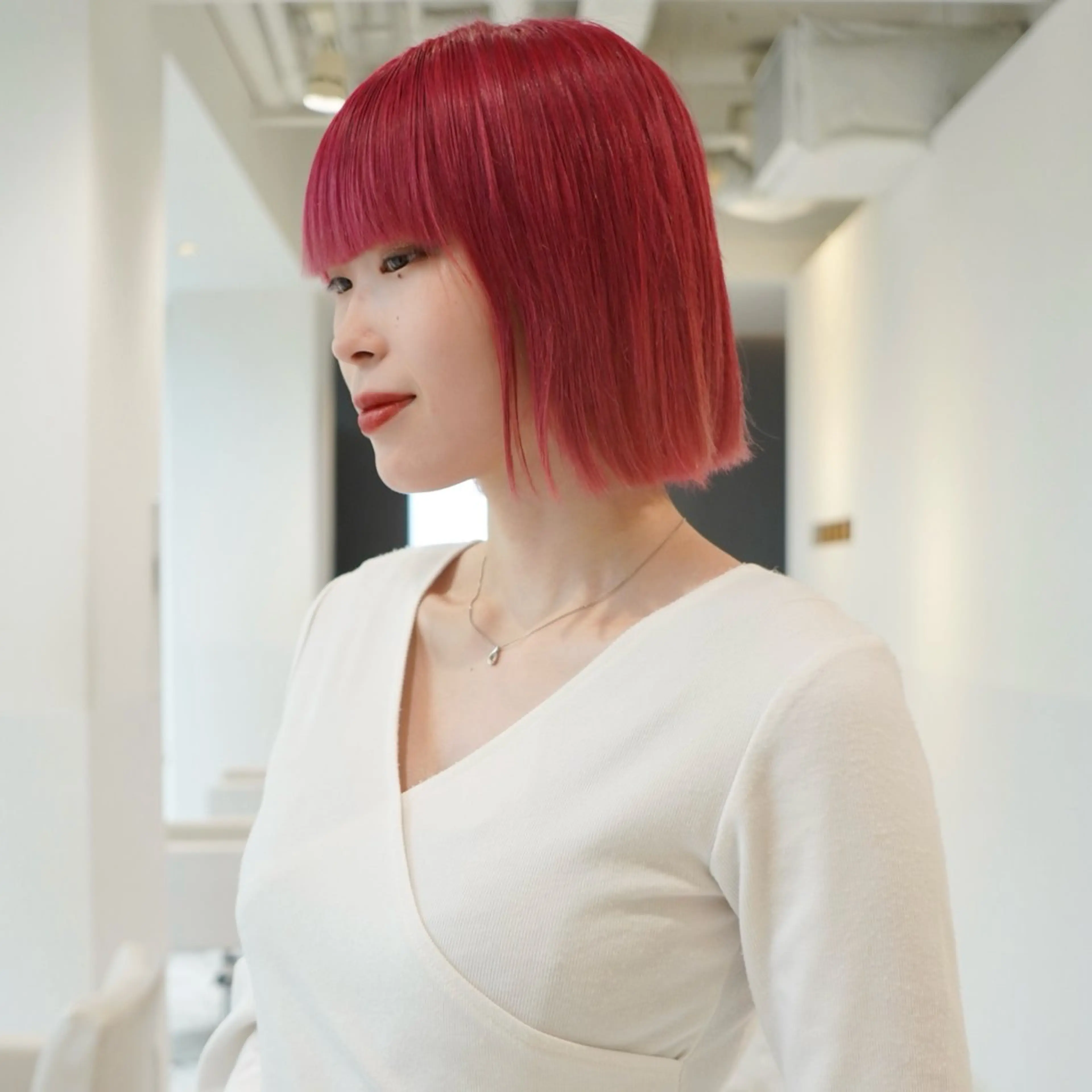 カラー 飯田 優花/カットモデルのヘアスタイル