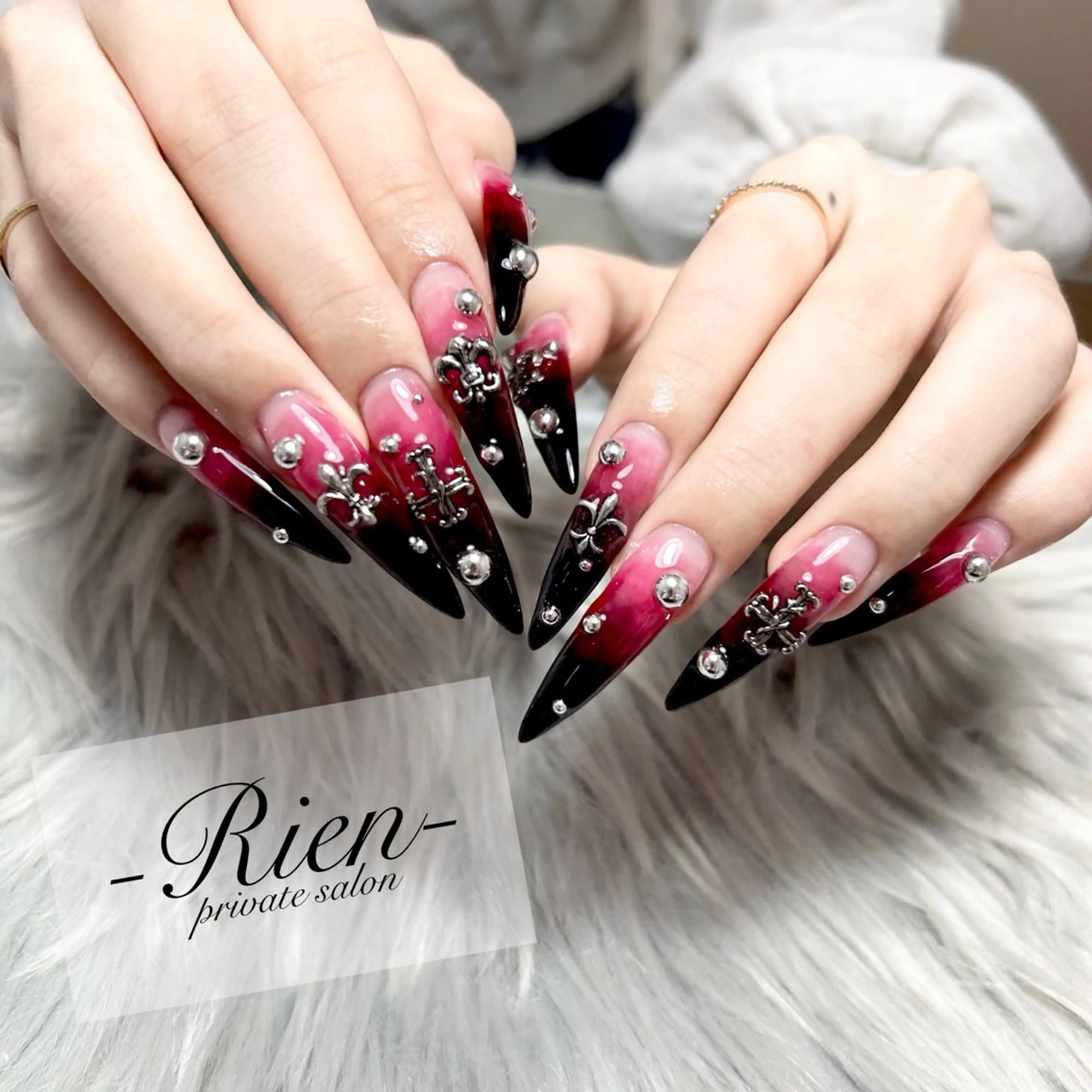 ネイル 長さ出し ネイルチップ ハンドネイル -Rien- プライベートサロンのネイルデザイン