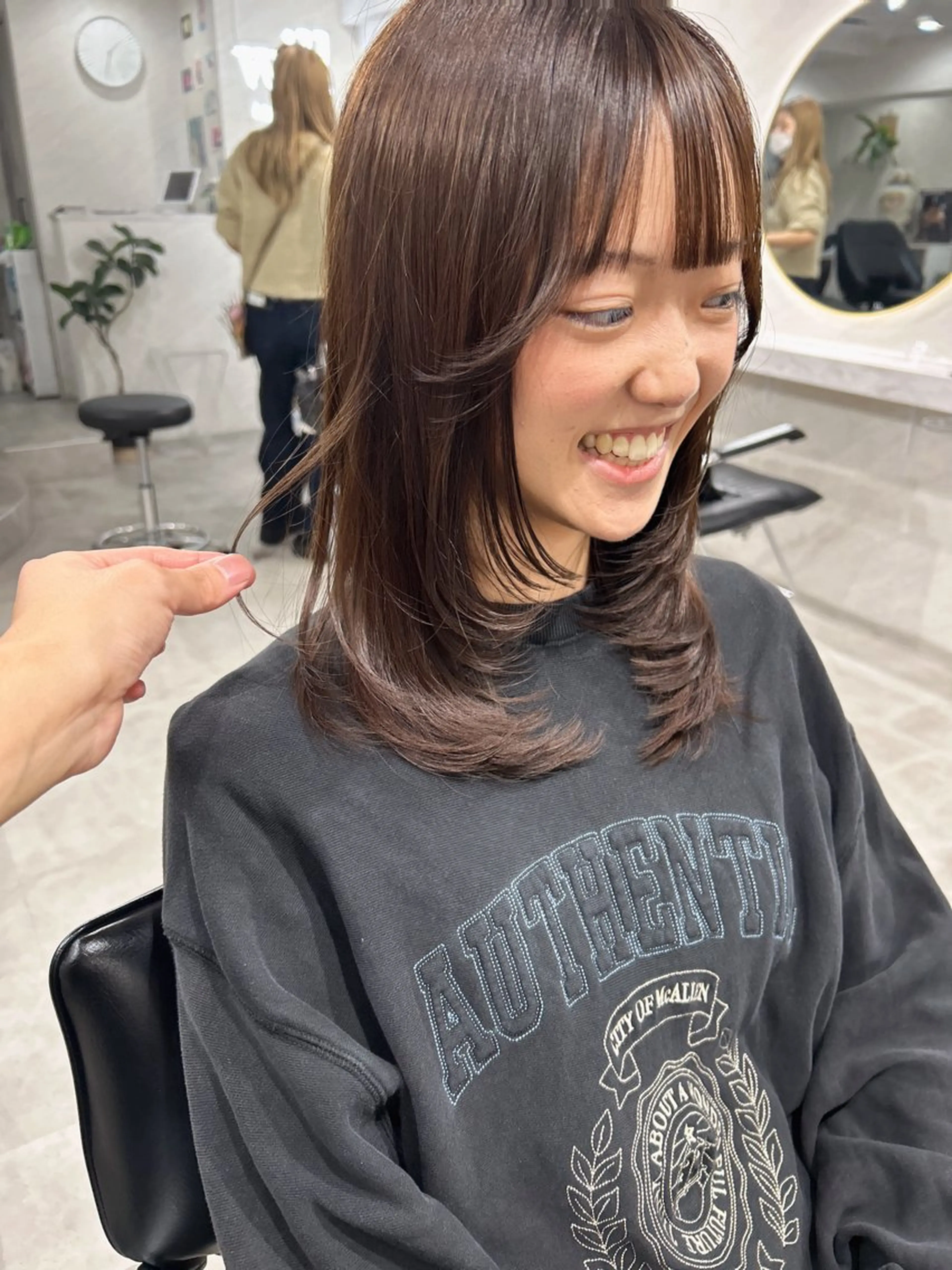 セミロング カラー カット ヘアカラー トリートメント 髪質改善will hairdesignのヘアスタイル