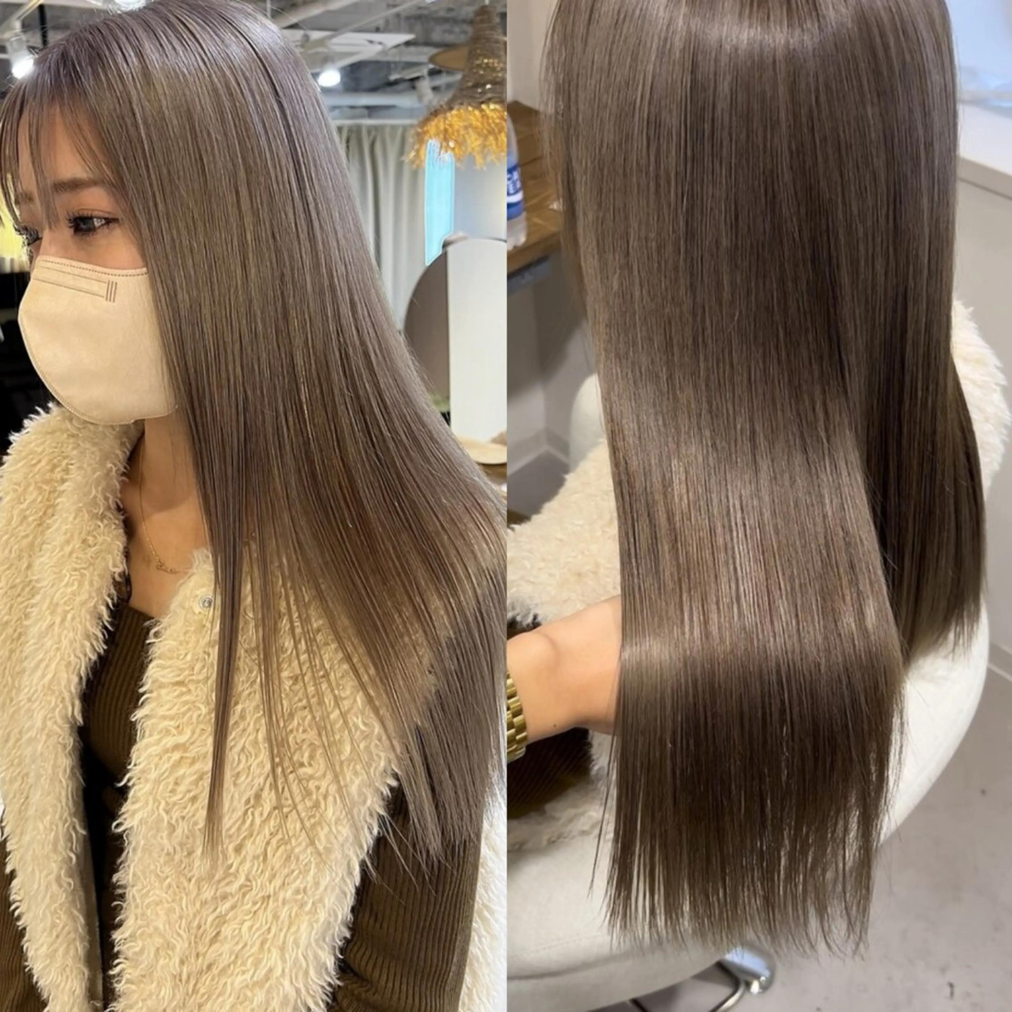 ロング ヘアカラー トリートメント ココルアナ 豊中美容室のヘアスタイル