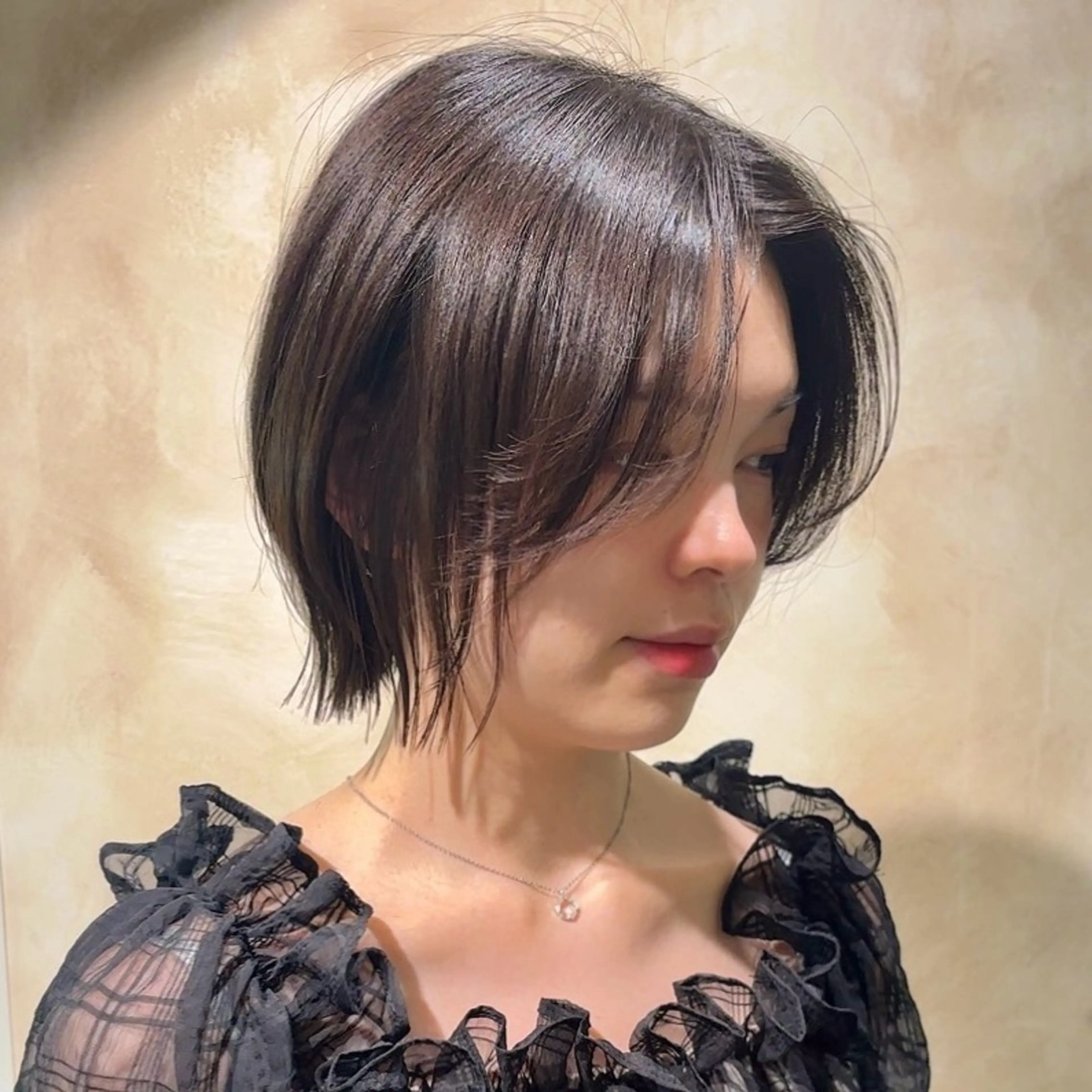 ミディアム ボブレイヤー ボブ レイヤーカット カット "滋賀ボブといえば" 吉村　友輝のヘアスタイル