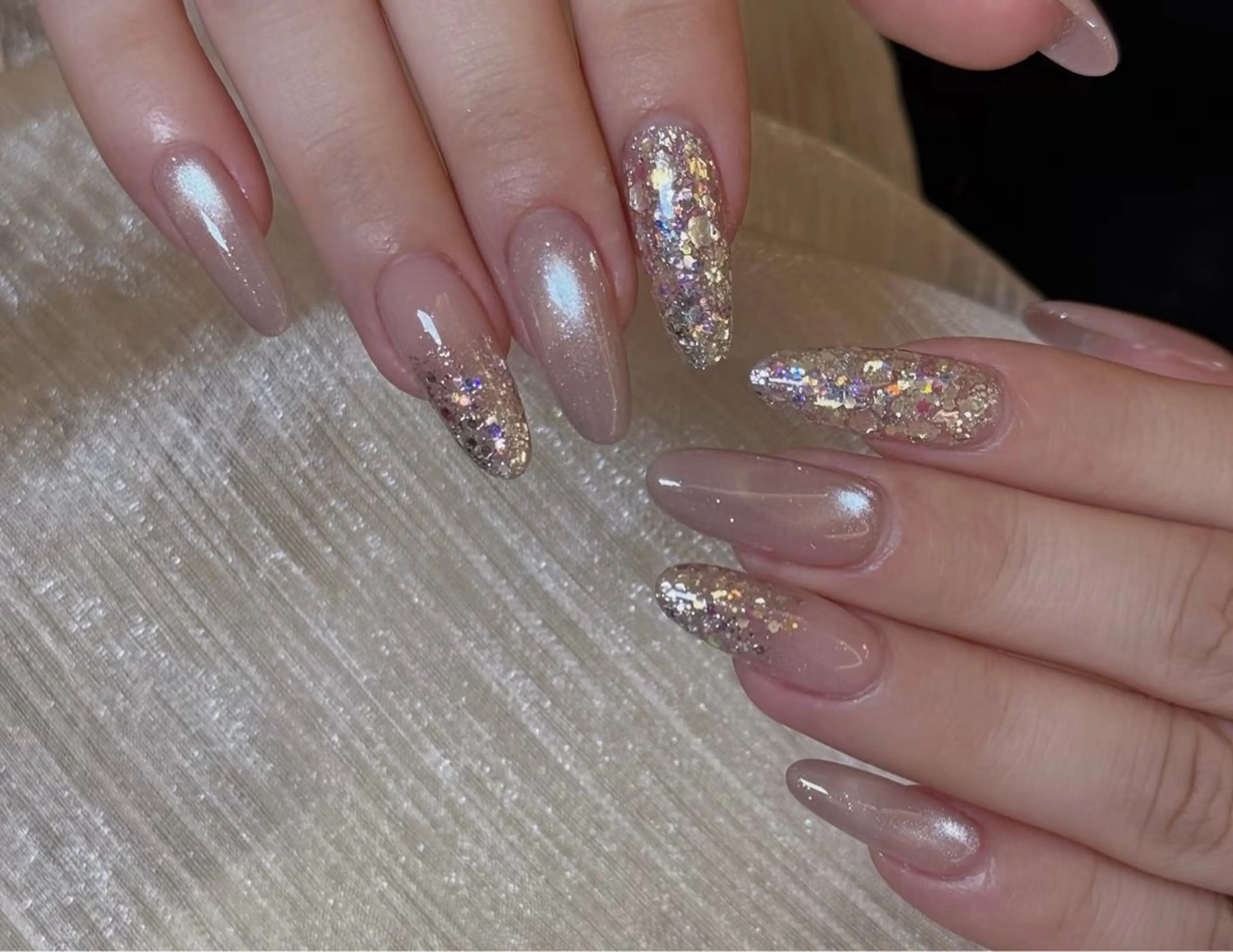 ネイル ハンドネイル Kaka_ パラジェル、長さだしのネイルデザイン