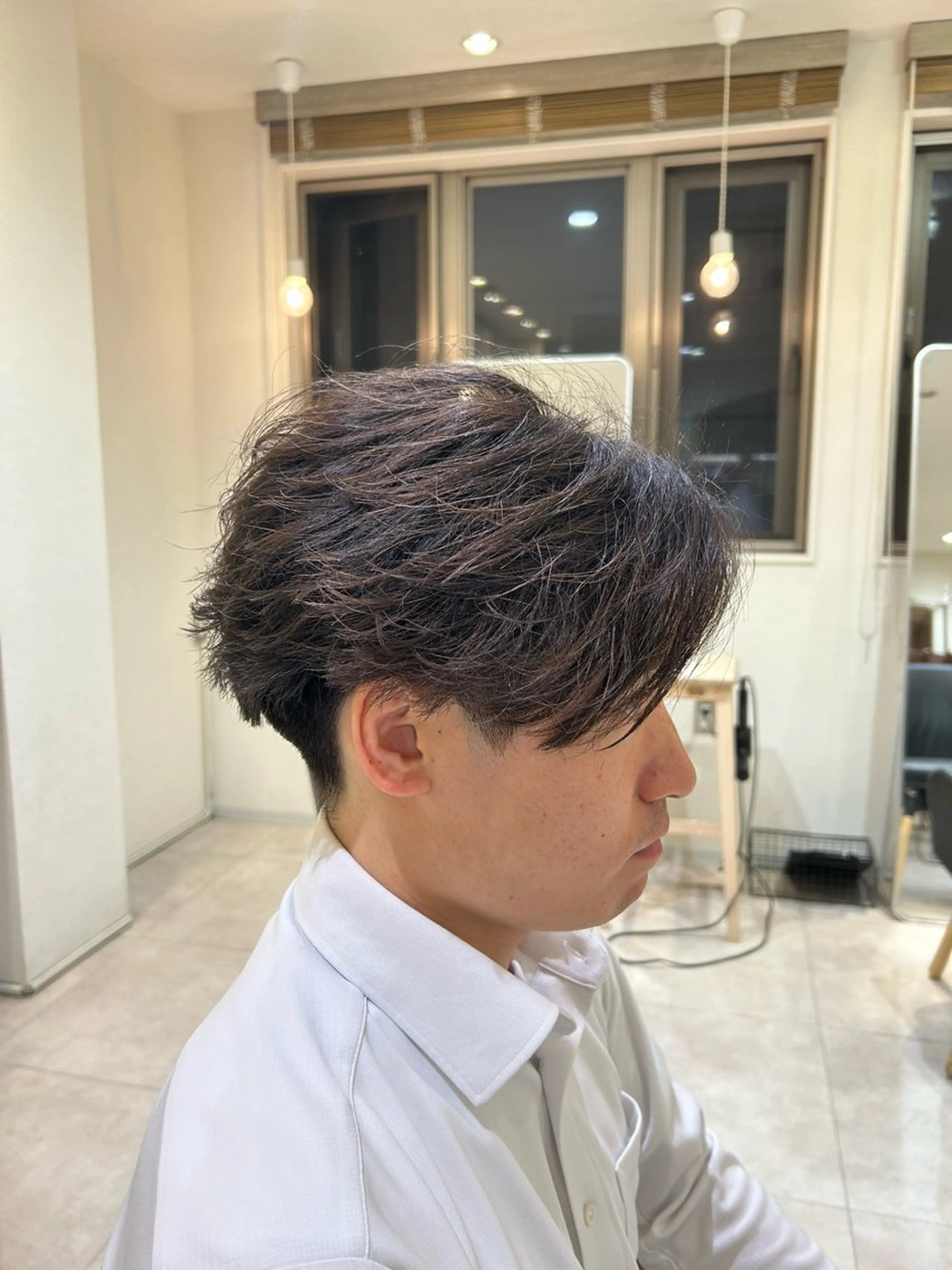 パーマ メンズ カット パーマ トリートメント ヘアセット いぶき/透明感カラー 🎨メンズパーマ🔥のヘアスタイル