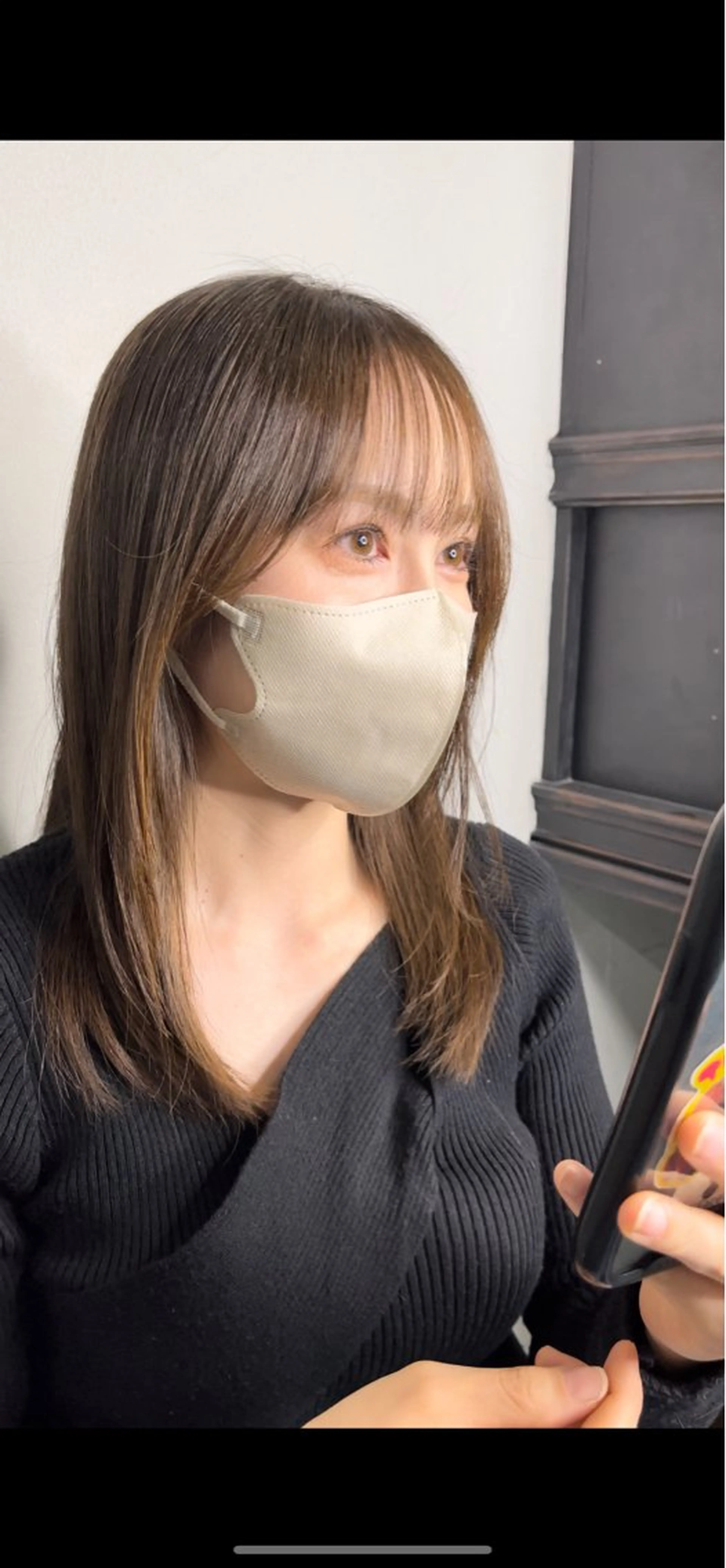 セミロング カット ヘアカラー トリートメント 剣持友希/高崎 ifh iizukaのヘアスタイル