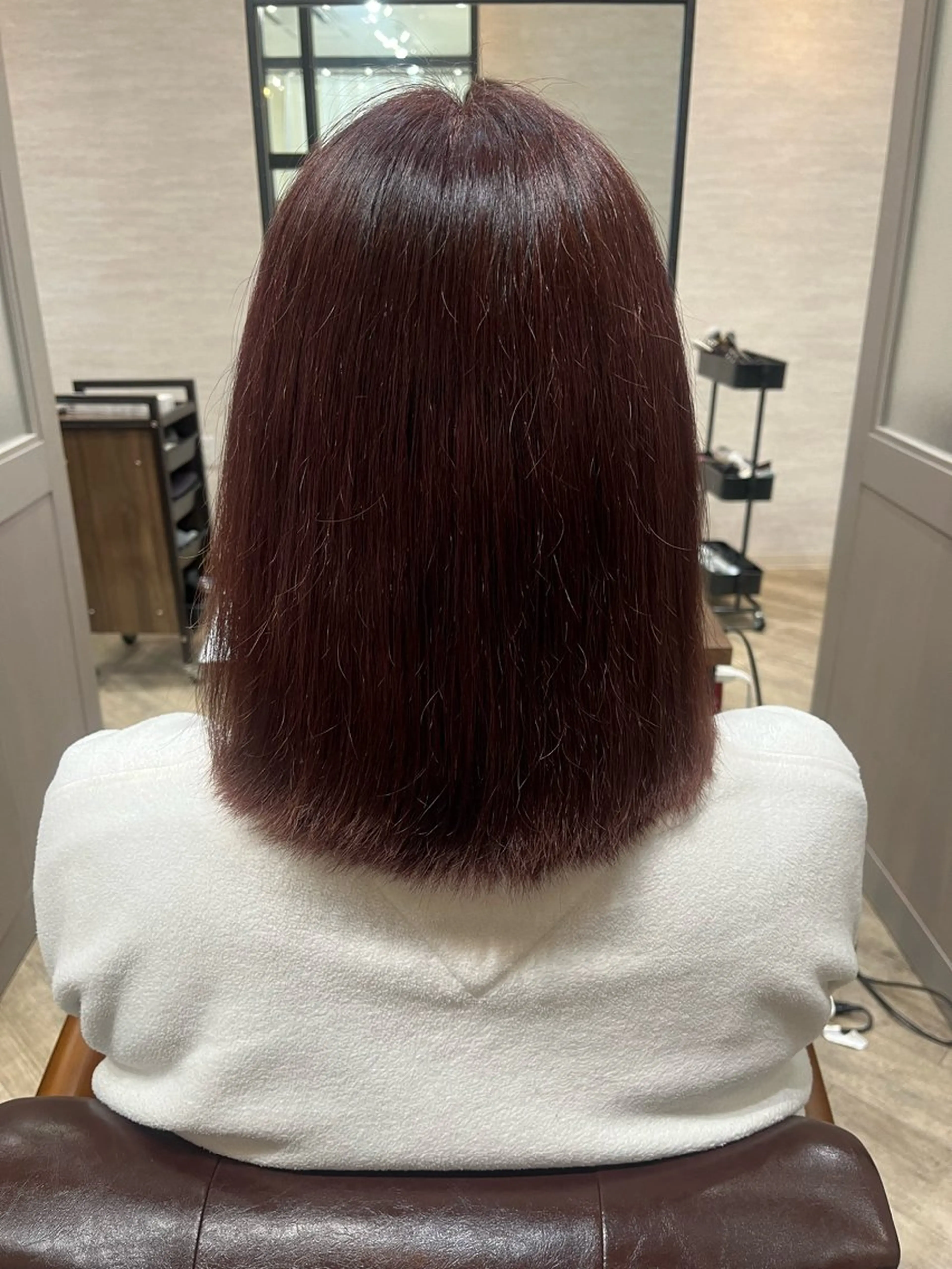 ミディアム カラー カシス ピンクカラー ヘアカラー トリートメント 🫧ぷる艶カラー🫧 Yuubi🦩のヘアスタイル