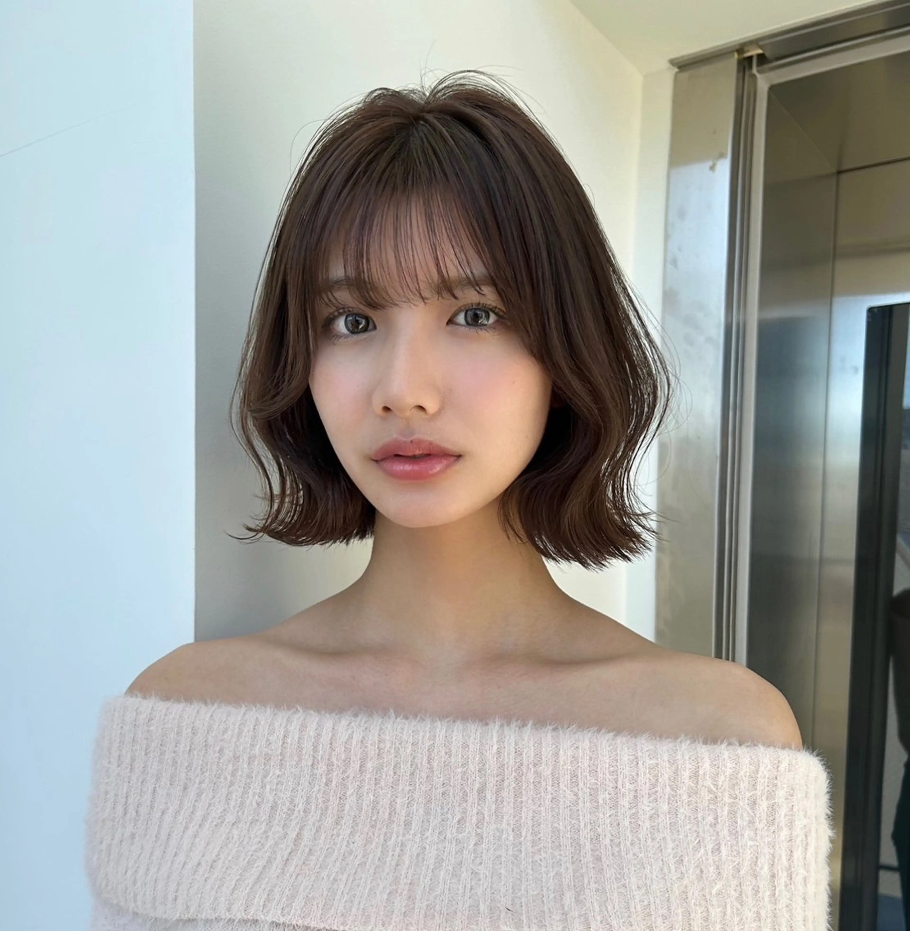 ショート カラー 莉乃/縮毛矯正/髪質 改善/艶カラーのヘアスタイル