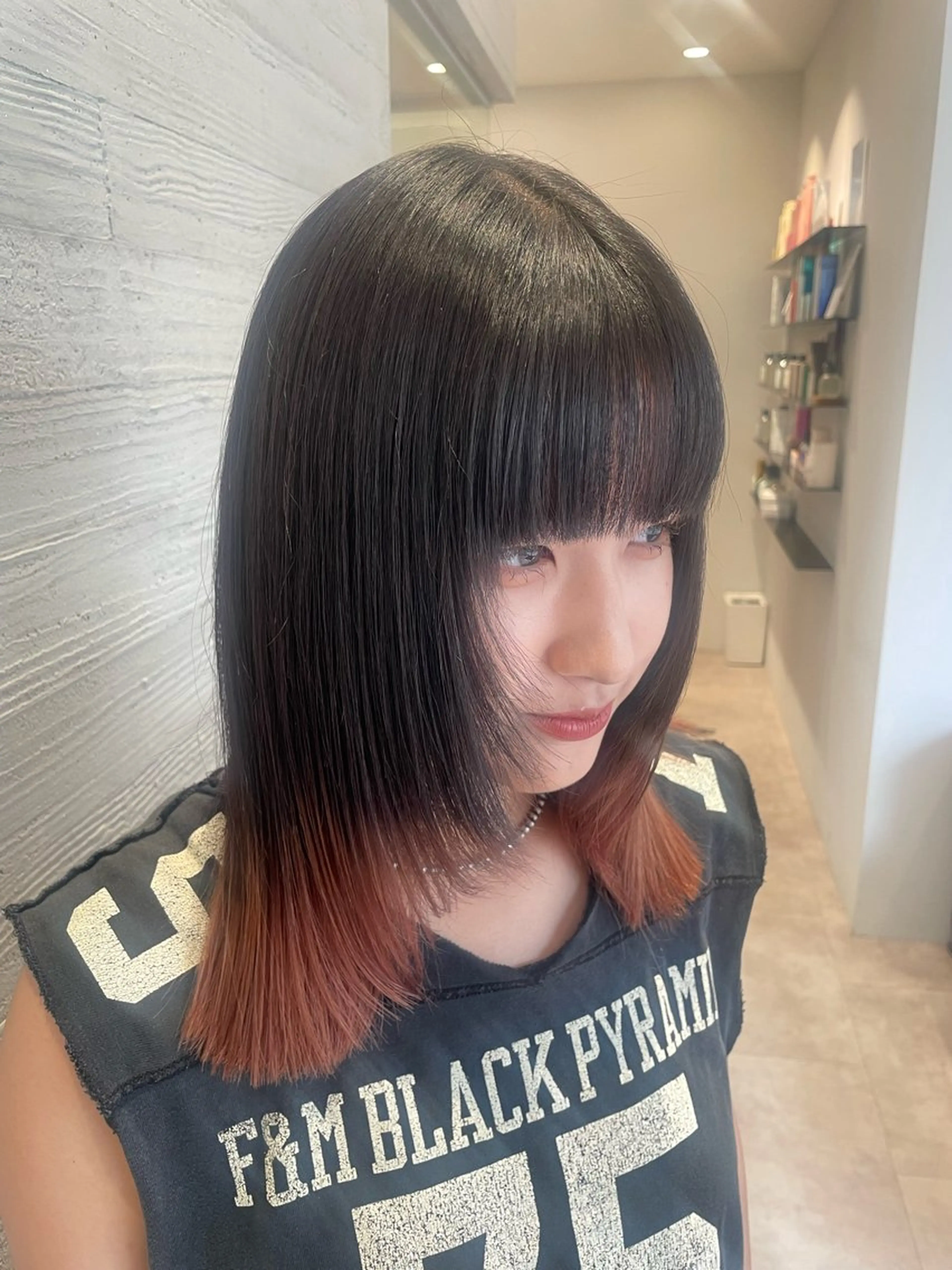 ミディアム 顔まわりレイヤー レイヤーカット NEST by chord （ネストバイコード）所属・🤍関根 朋香🤍のヘアスタイル