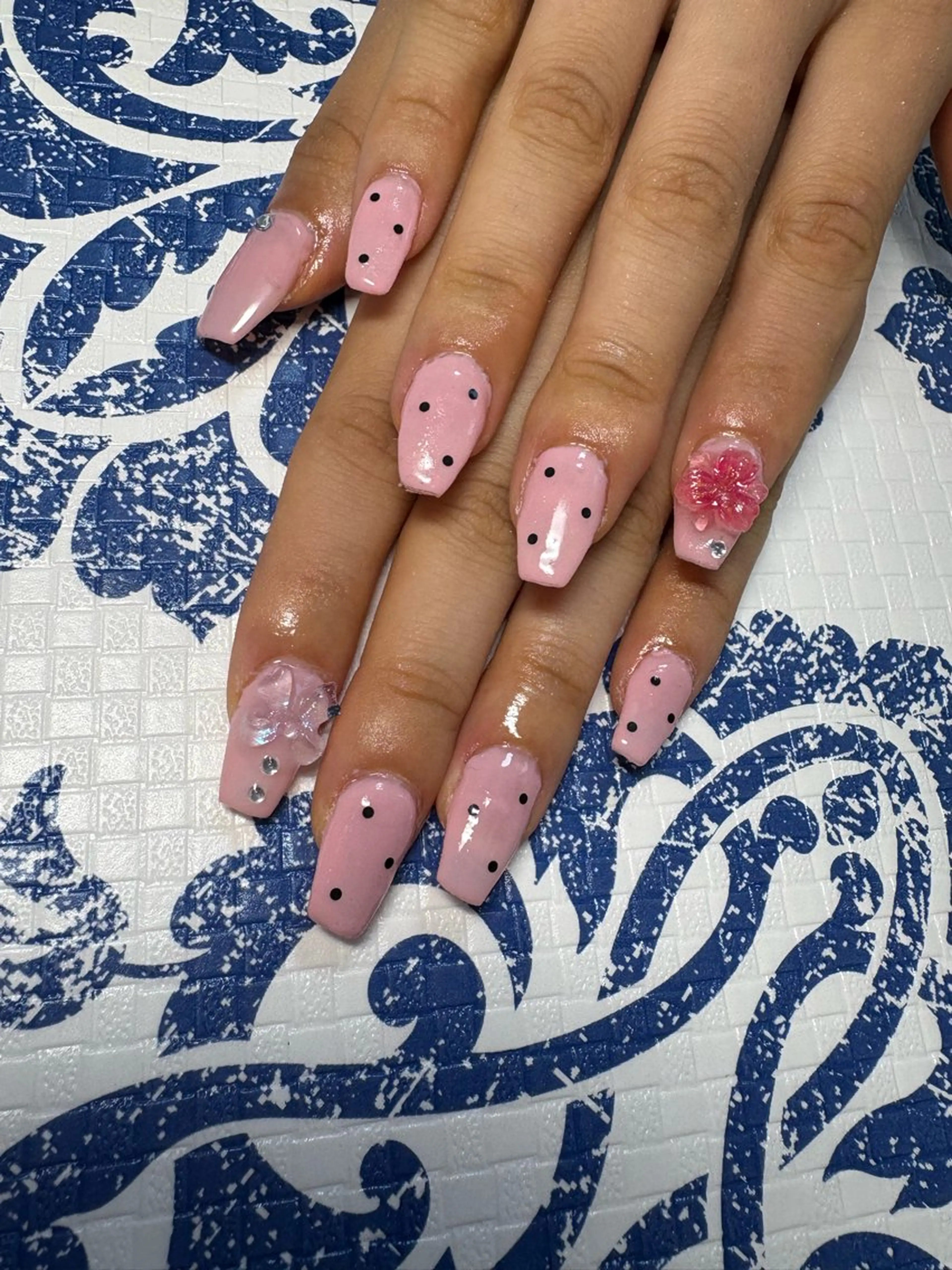 ハンド長さだし（チップ）デザイン込みの写真