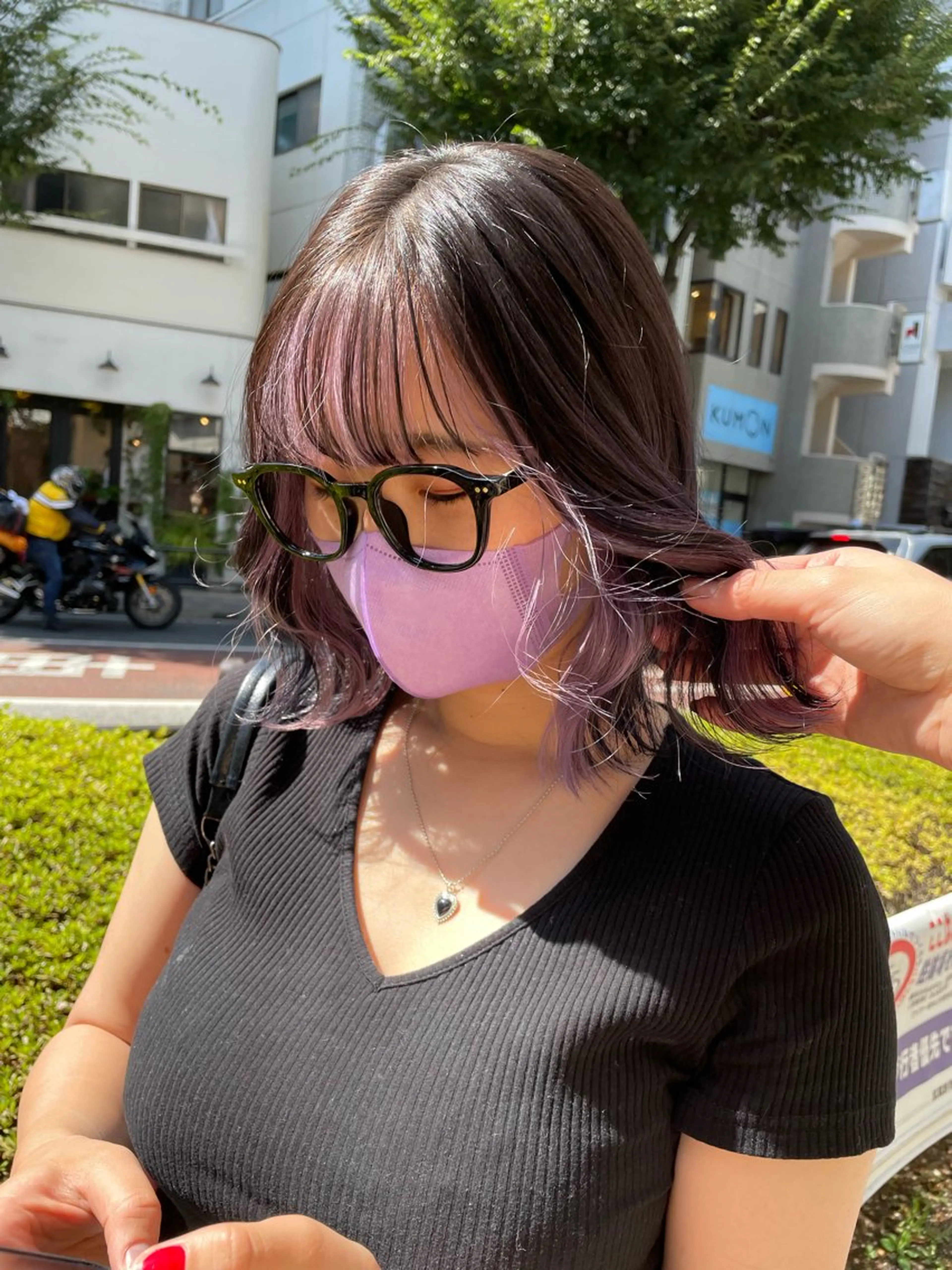 セミロング ヘアカラー トリートメント hair＆eye 🫧ྀི/栞のヘアスタイル